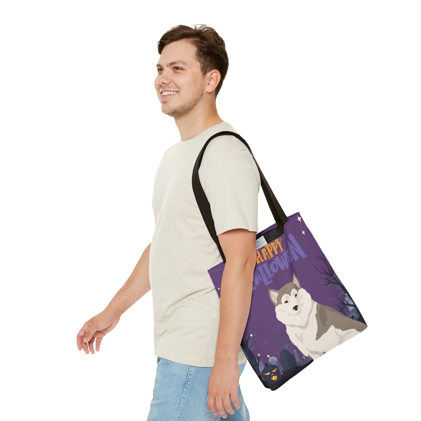 Greenland Dog Dog Happy Halloween Tote Bag 16x16