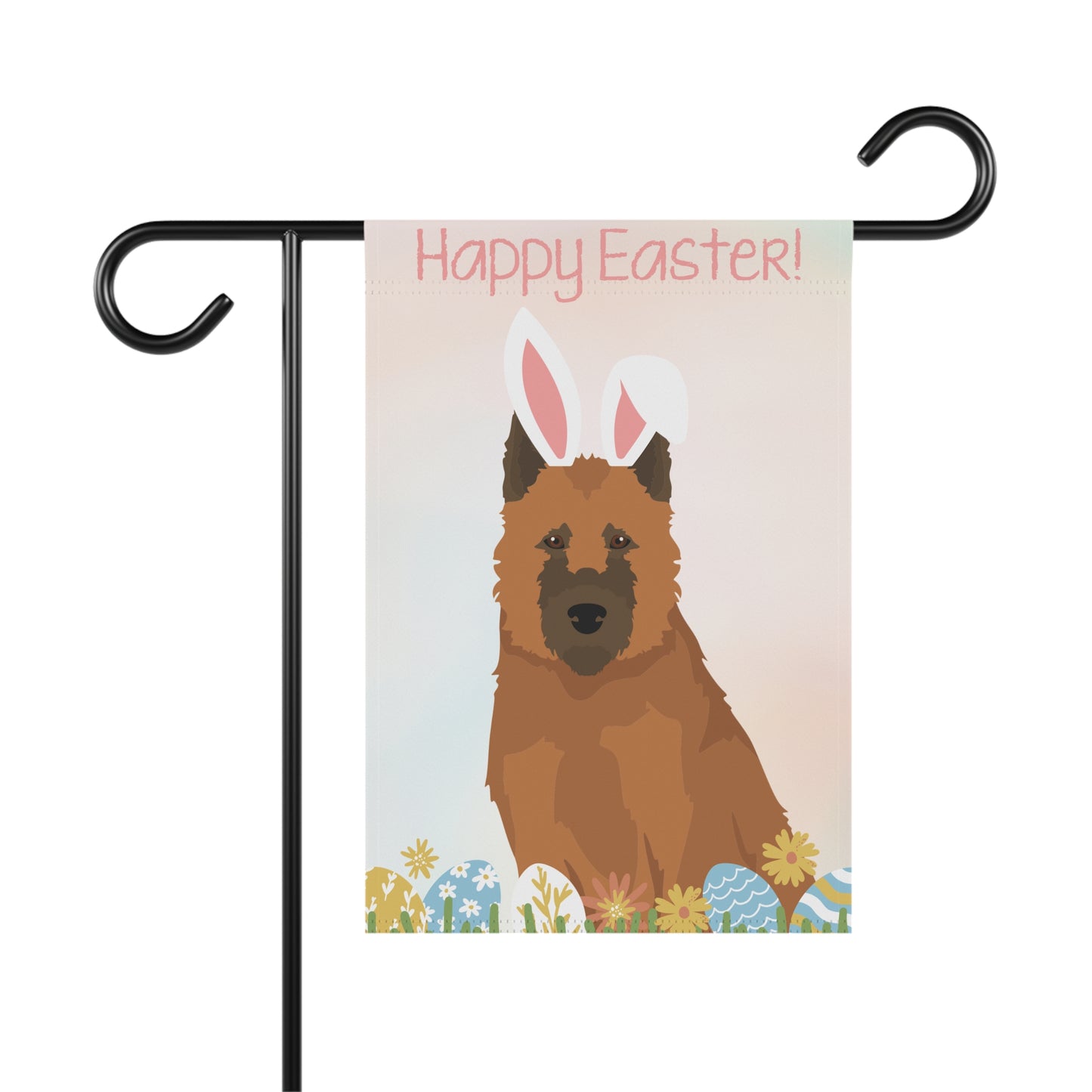 Belgian Laekenois Dog Happy Easter Garden Flag
