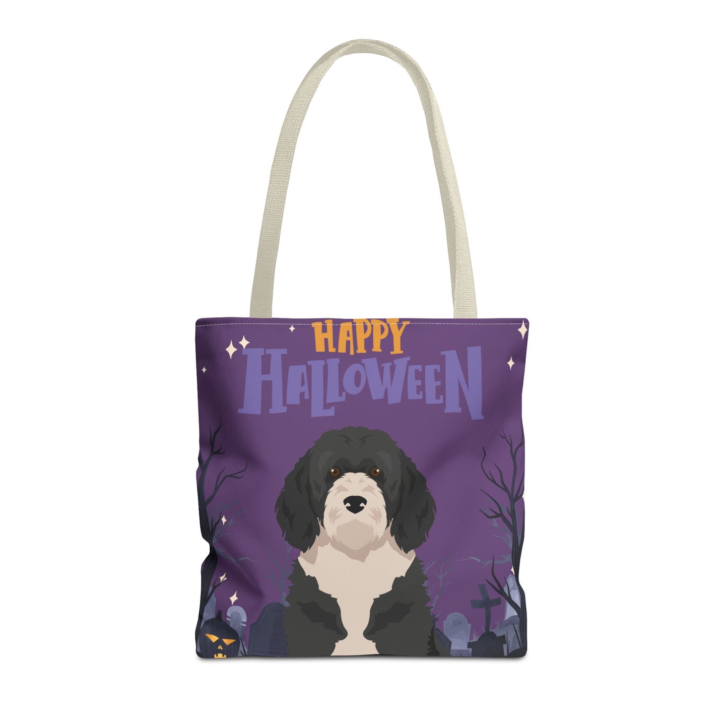 Portuguese Water Dog Dog Happy Halloween Tote Bag 16x16