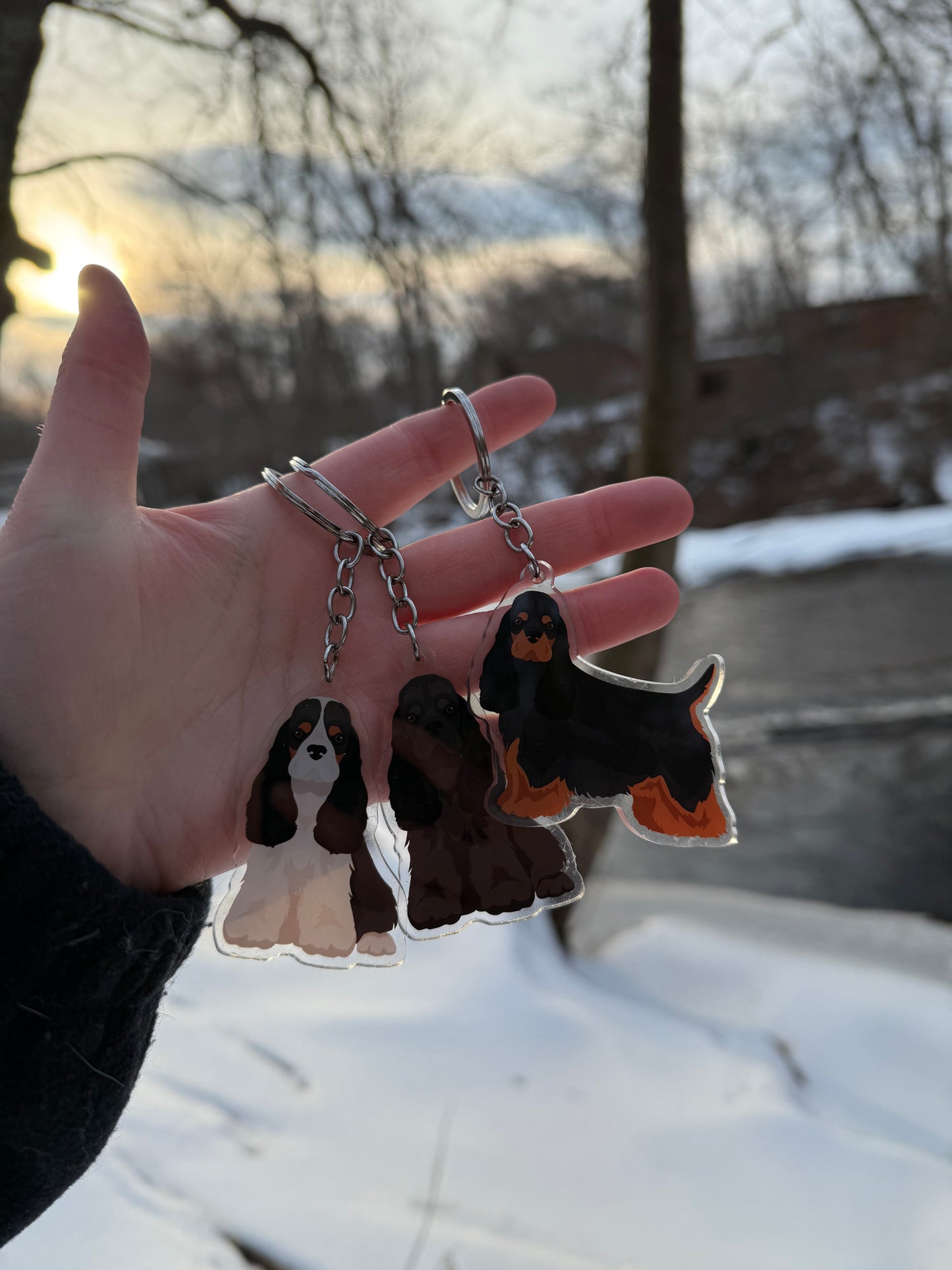 Cocker Spaniel Dog 2.5in Acrylic Keychain