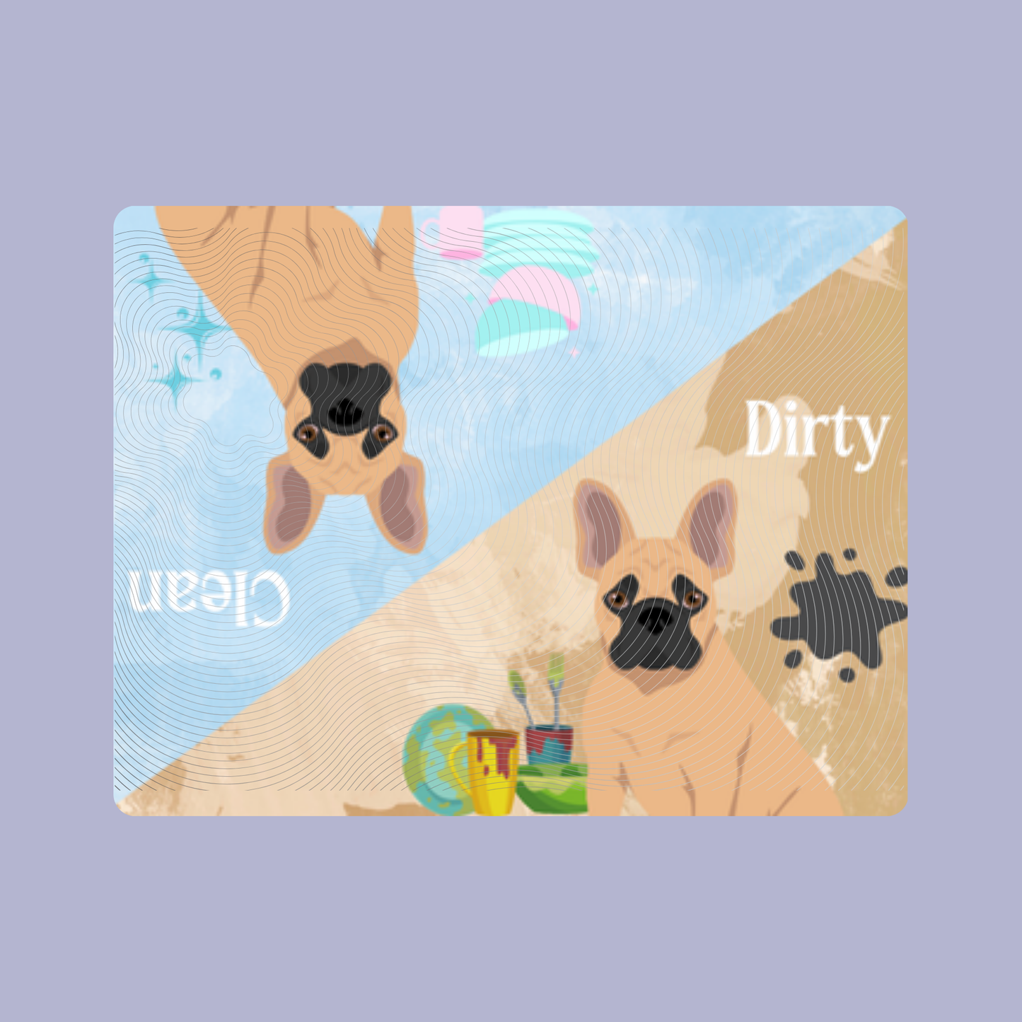 French Bulldog Dog Clean & Dirty Fridge Magnet Set 3 Pack