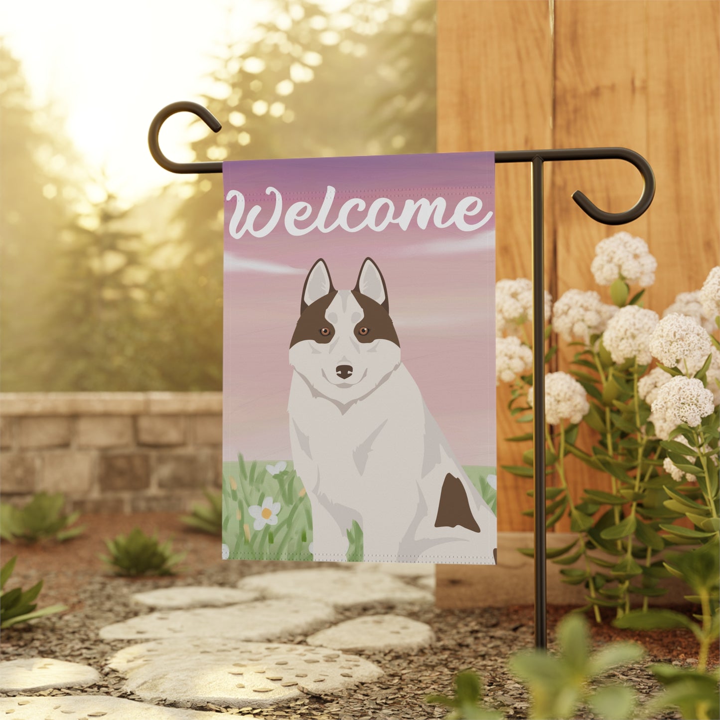 Siberian Husky Dog Welcome Garden Flag