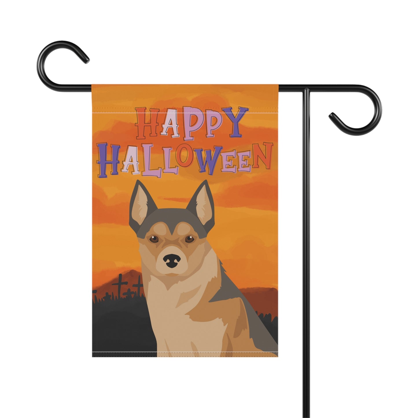 Norwegian Lundehund Dog Halloween Garden Flag