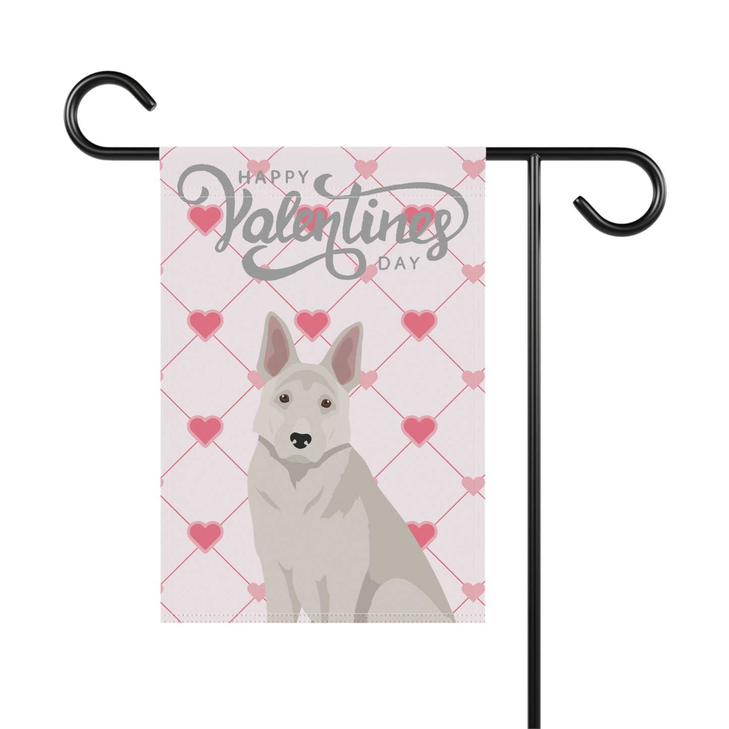German Shepherd Dog Valentines Day Garden Flag