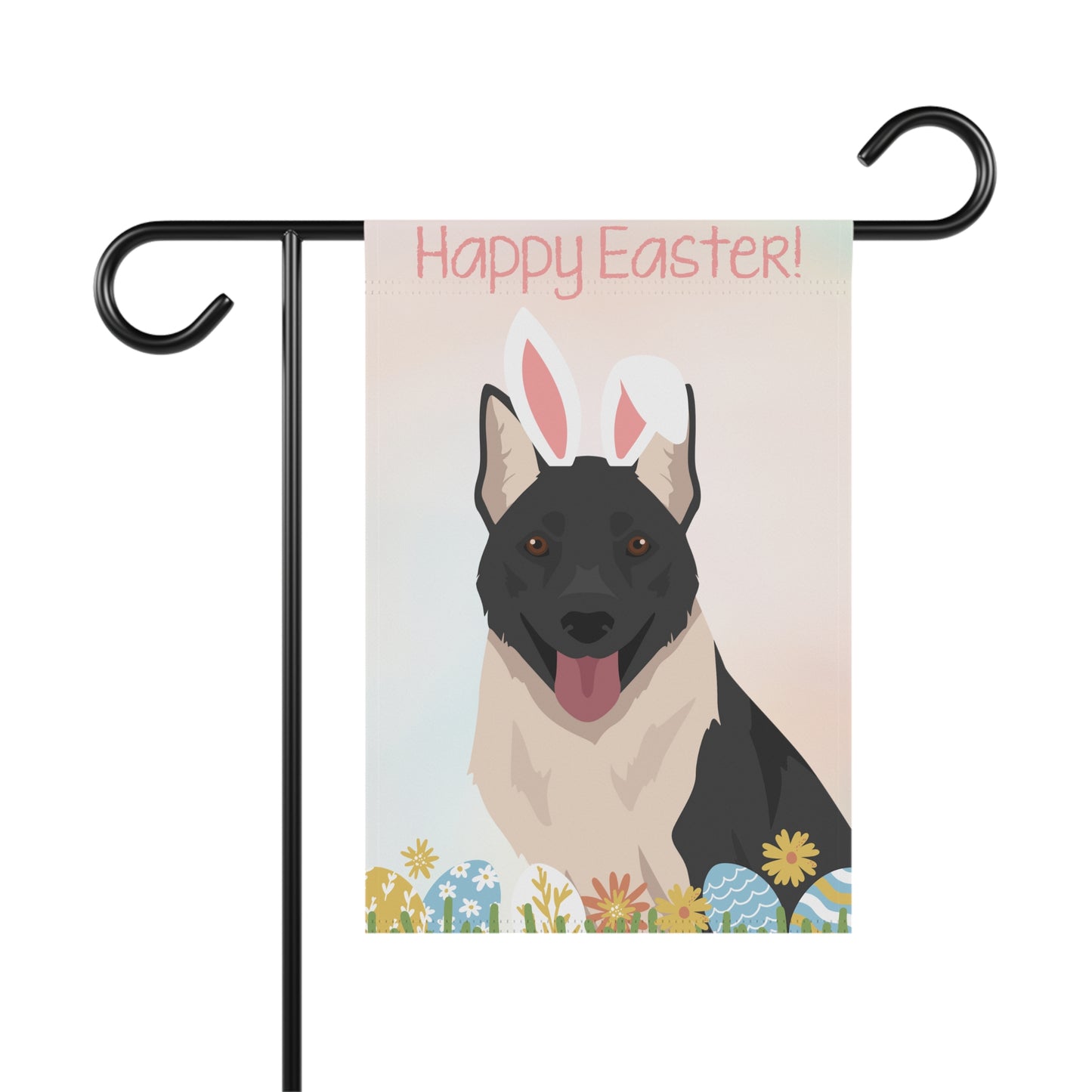 Russo European Laika Dog Happy Easter Garden Flag