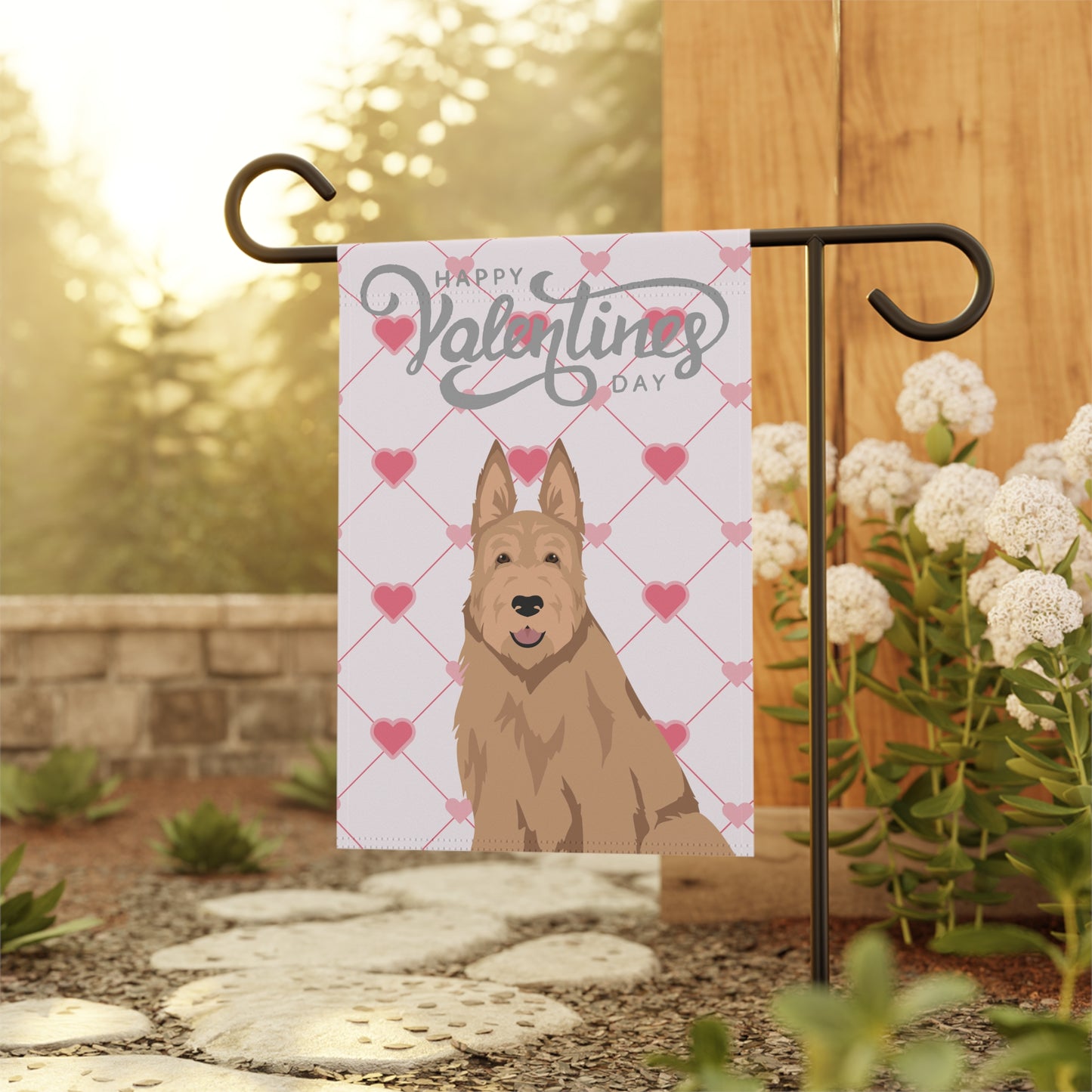 Berger Picard Dog Valentines Day Garden Flag