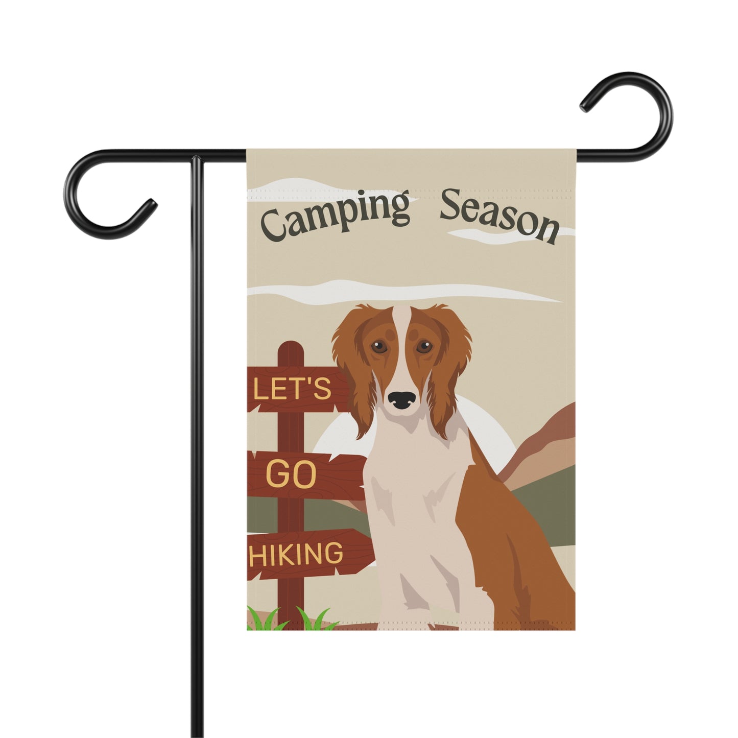 Saluki Dog Camping Garden Flag