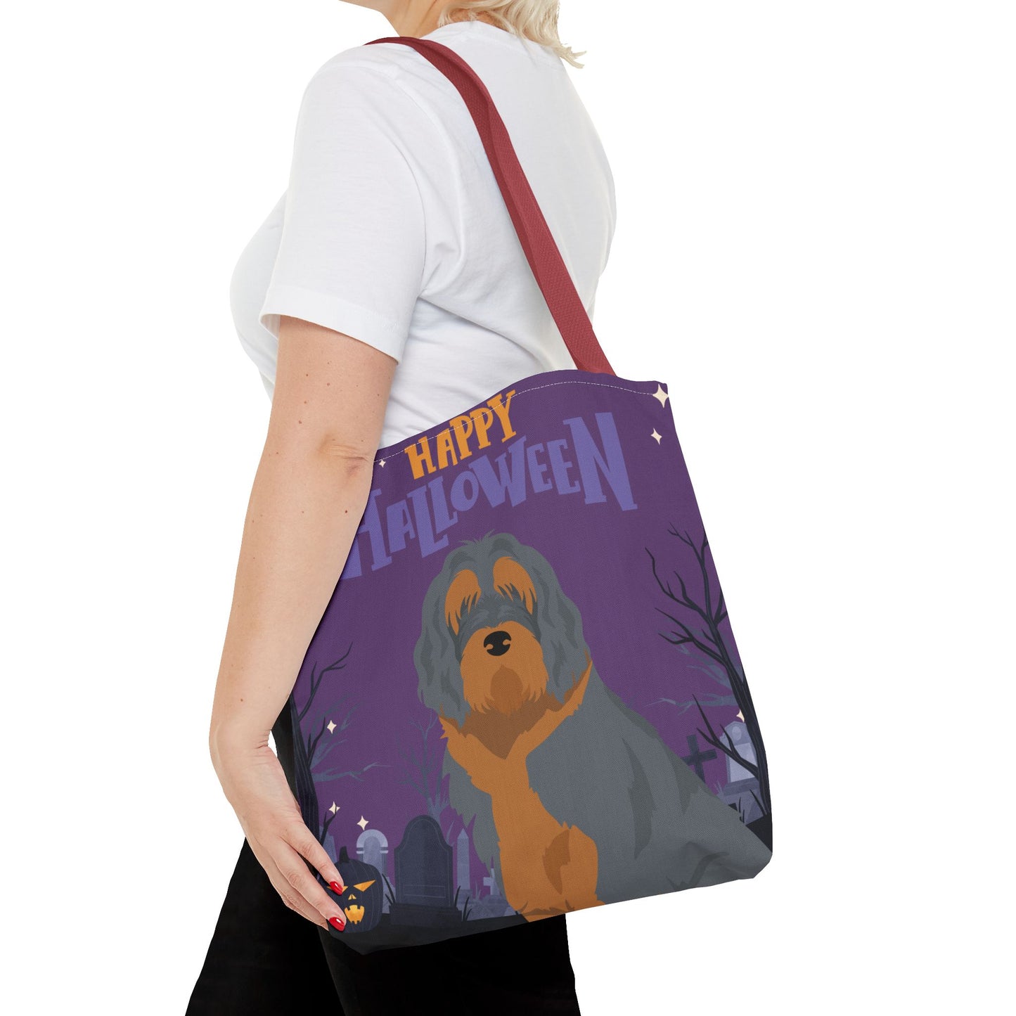 Otterhound Dog Happy Halloween Tote Bag 16x16
