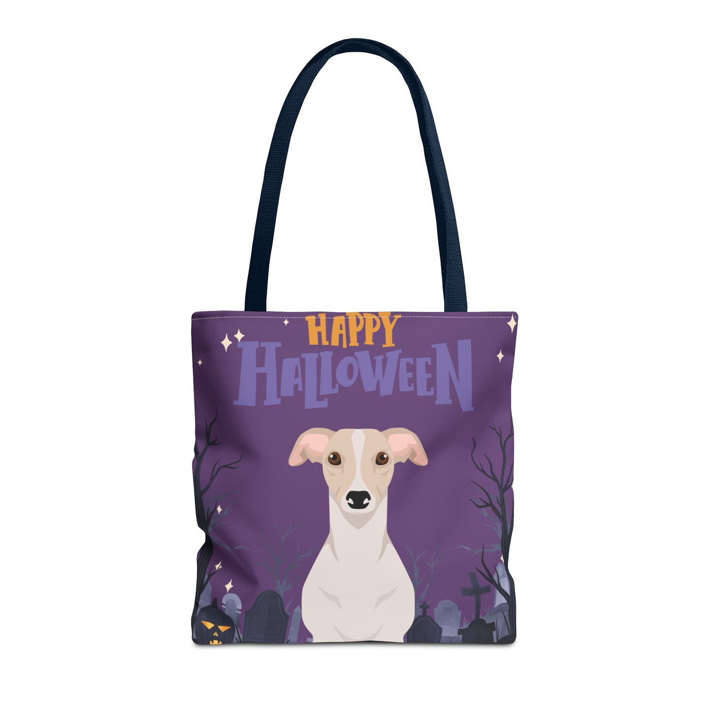 Whippet Dog Happy Halloween Tote Bag 16x16