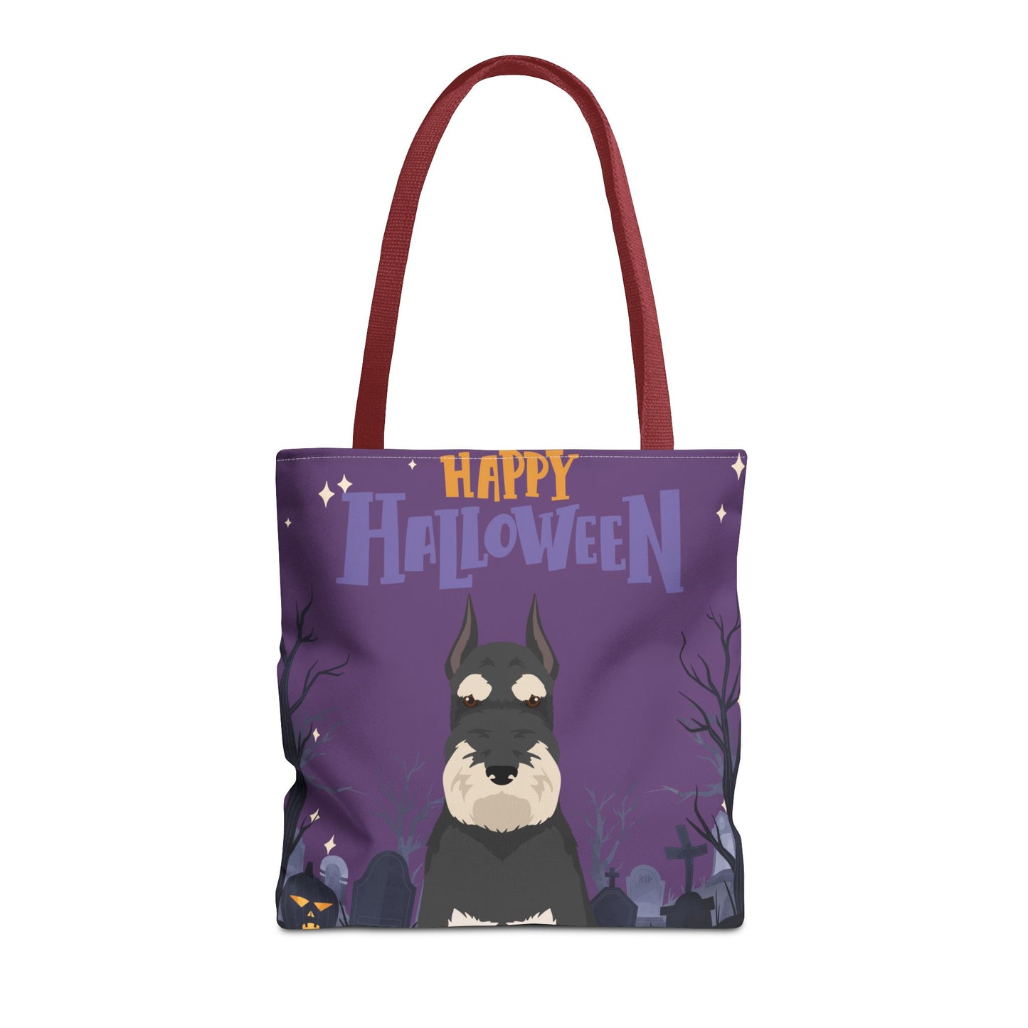 Schnauzer Dog Happy Halloween Tote Bag 16x16