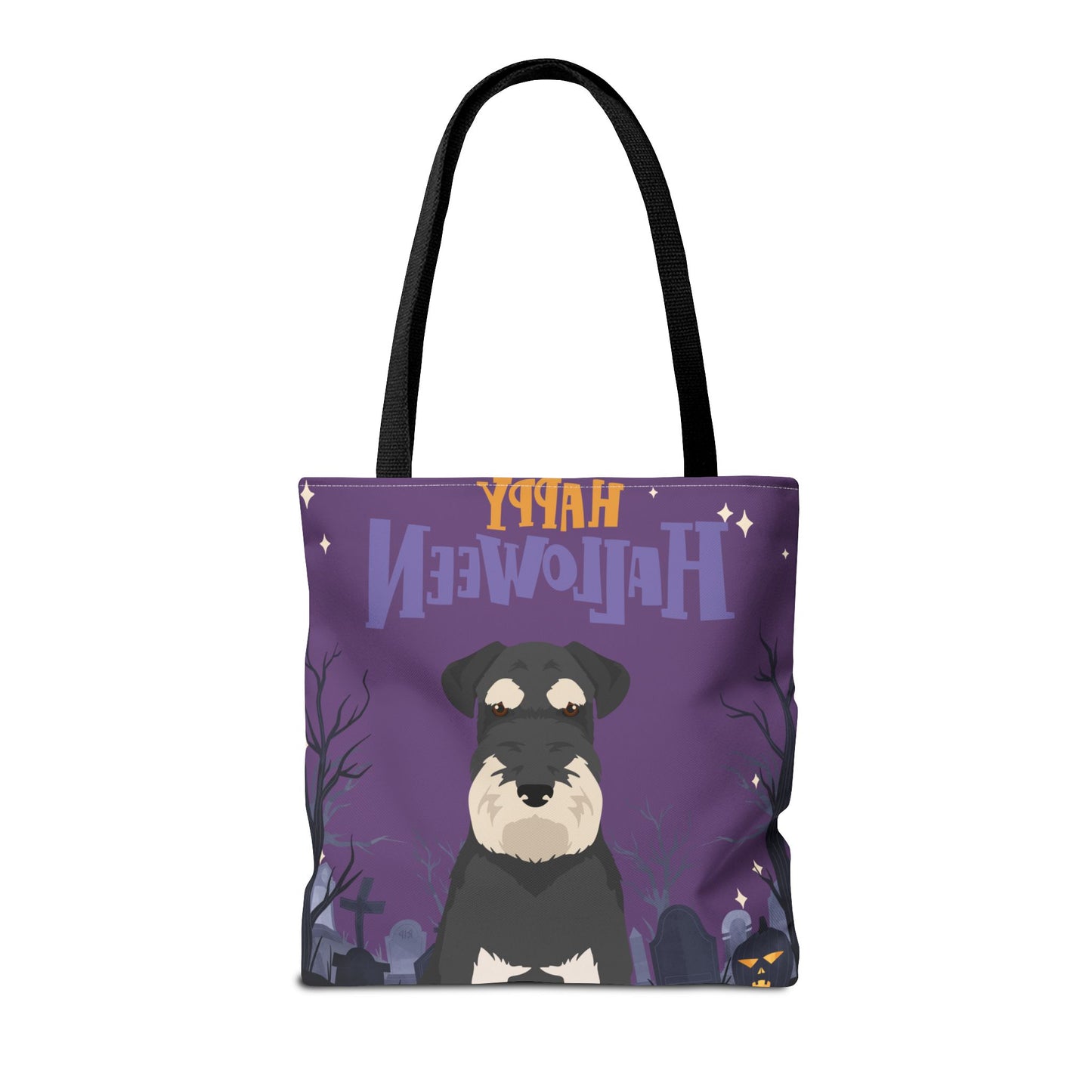 Schnauzer Dog Happy Halloween Tote Bag 16x16
