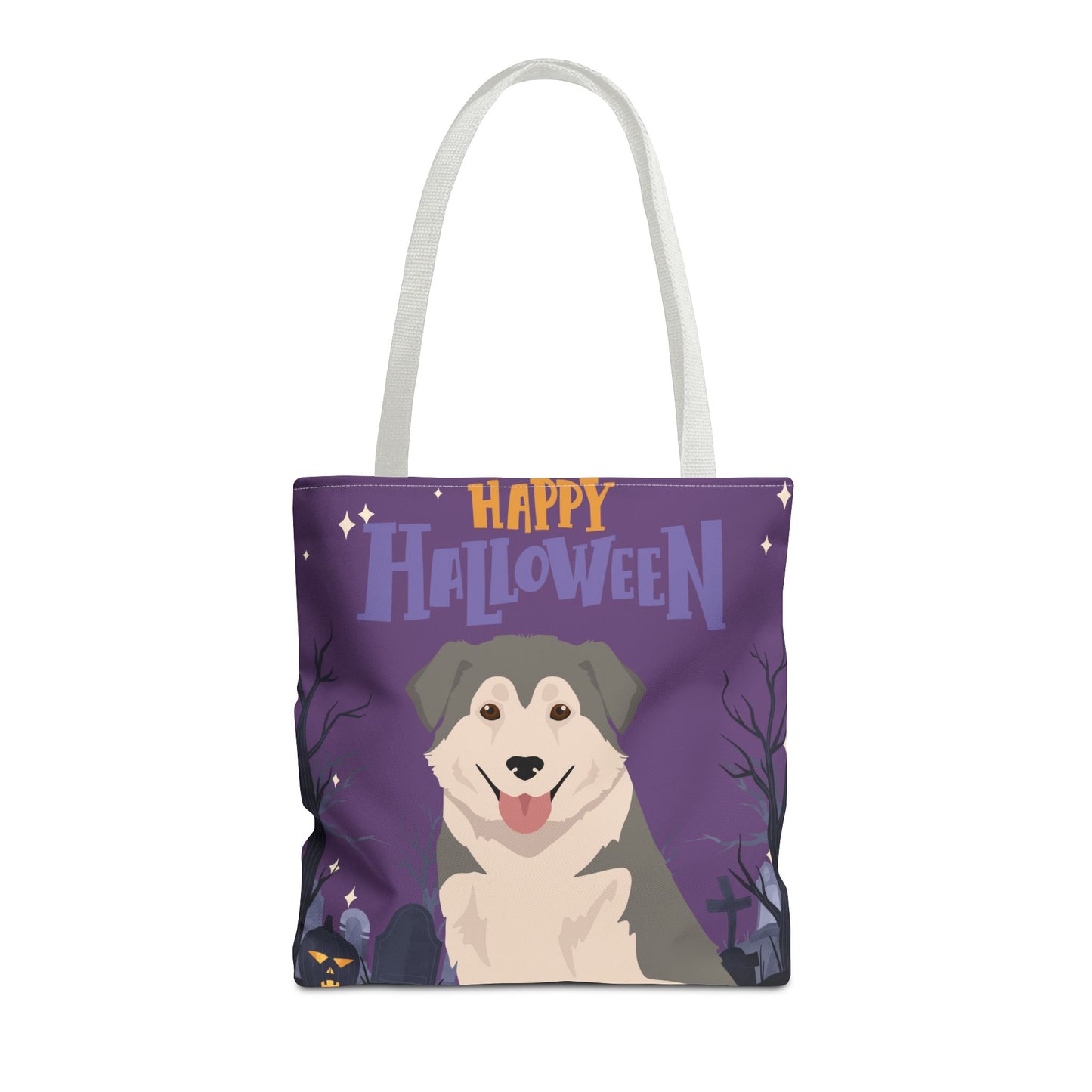 Aidi Dog Happy Halloween Tote Bag 16x16
