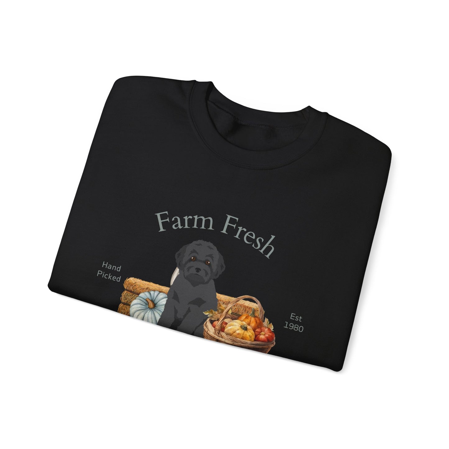 Toy Poodle Dog Fall Farm Fresh Unisex Heavy Blend Crewneck Sweatshirt