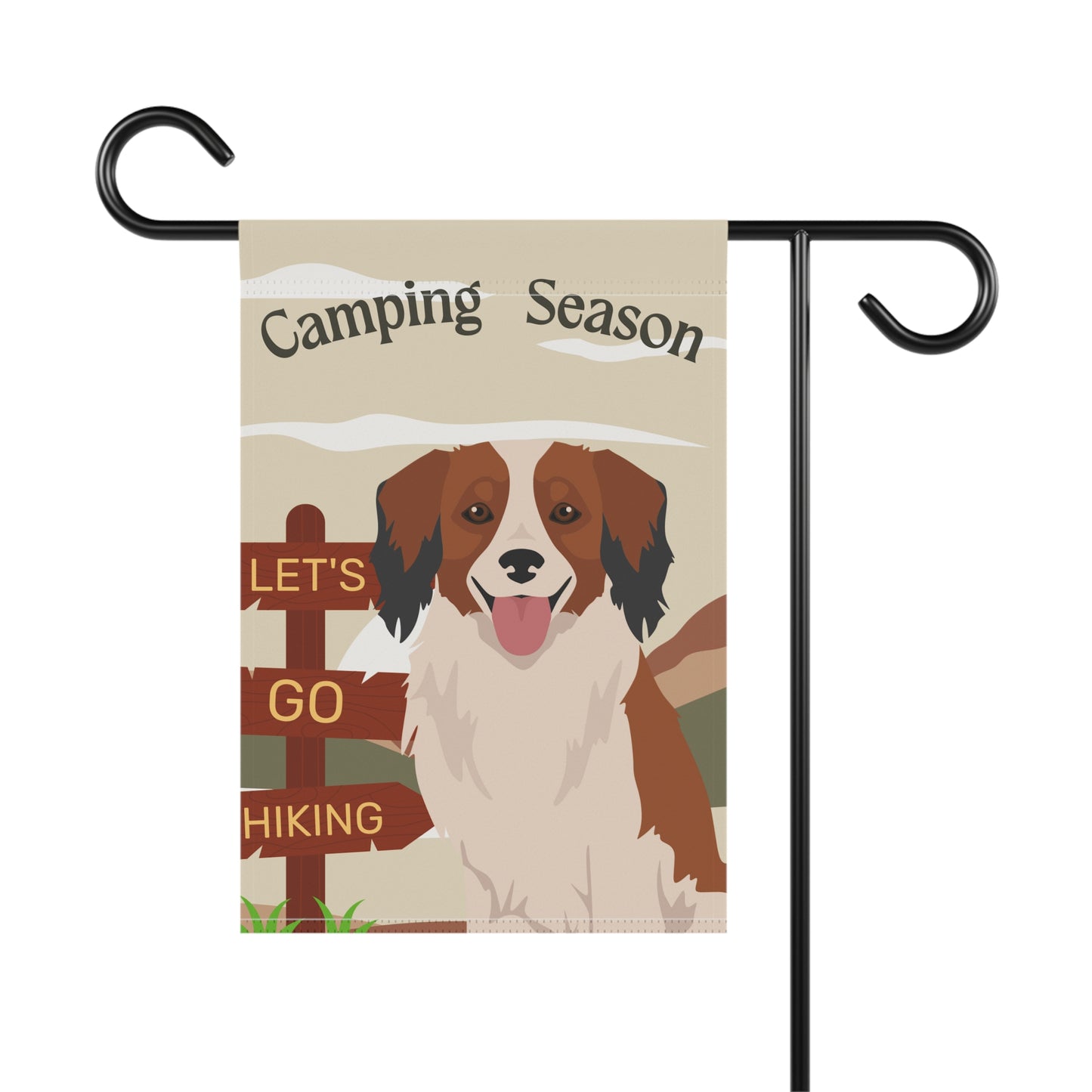 Kooikerhondje Dog Camping Garden Flag