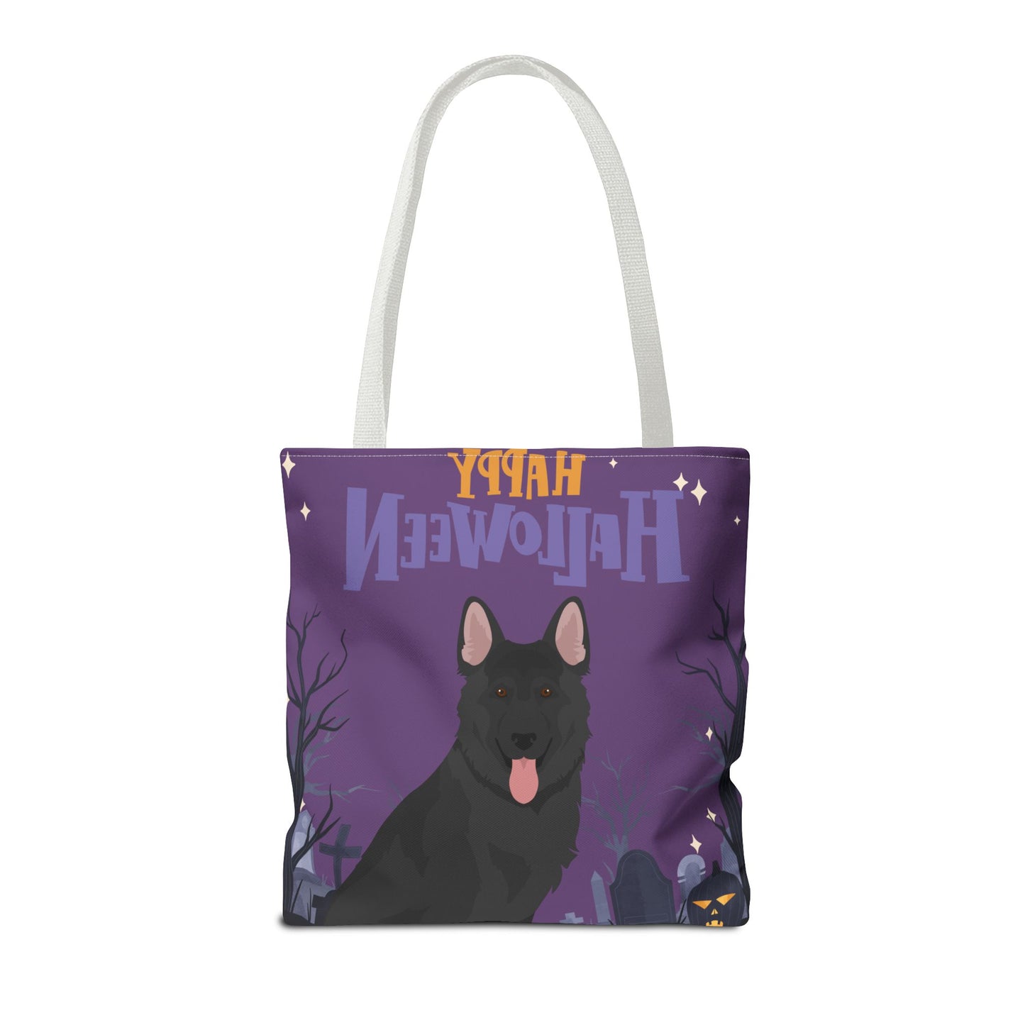 German Shepherd Dog Happy Halloween Tote Bag 16x16