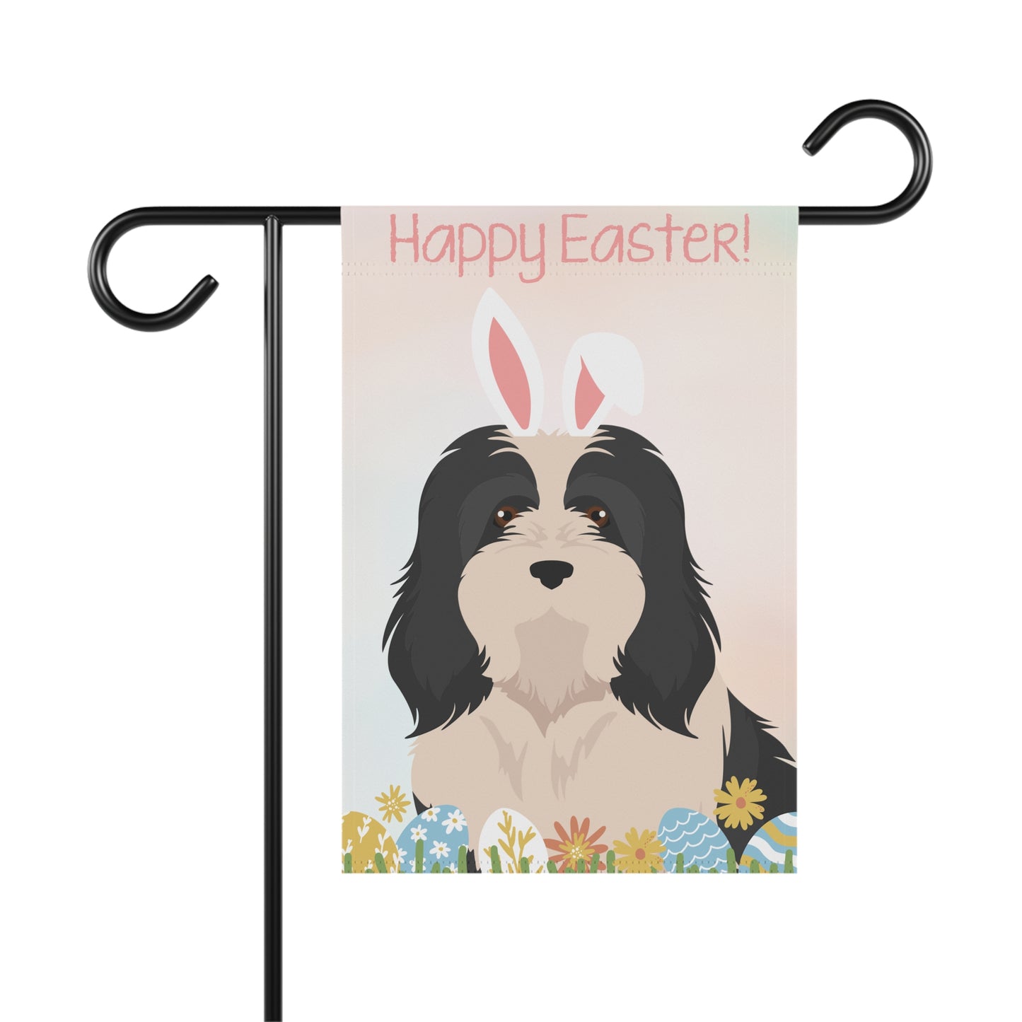 Havanese Dog Happy Easter Garden Flag