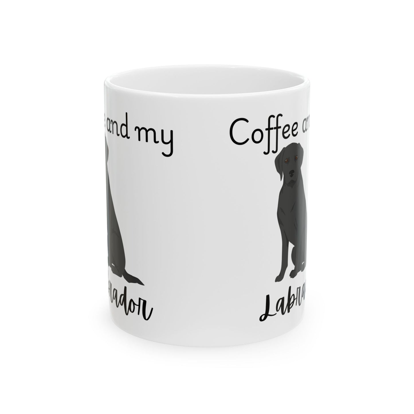 Coffee and My Labrador Ceramic Mug | Dog Lover Gift, Pet Owner Cup, Cute Mug for Dog Moms, Funny Mug for Coffee Lovers
