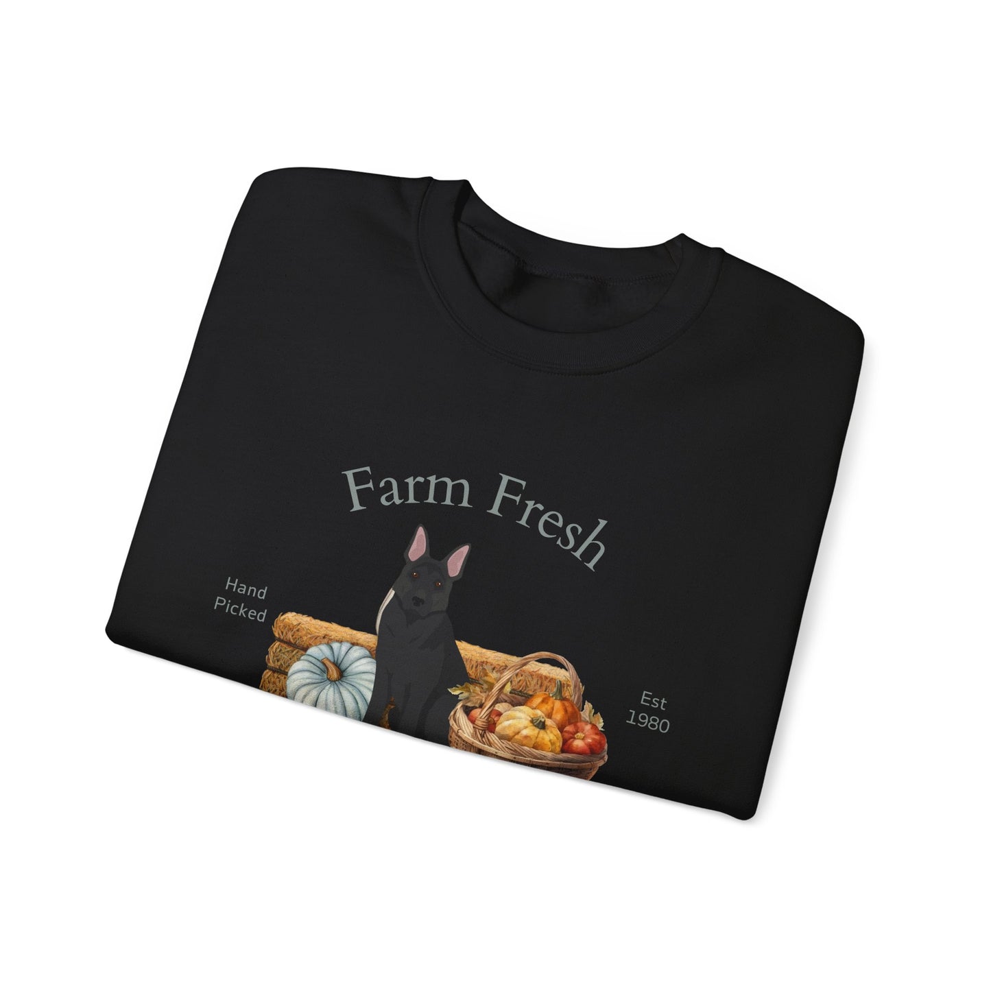German Shpeherd Dog Fall Farm Fresh Unisex Heavy Blend Crewneck Sweatshirt