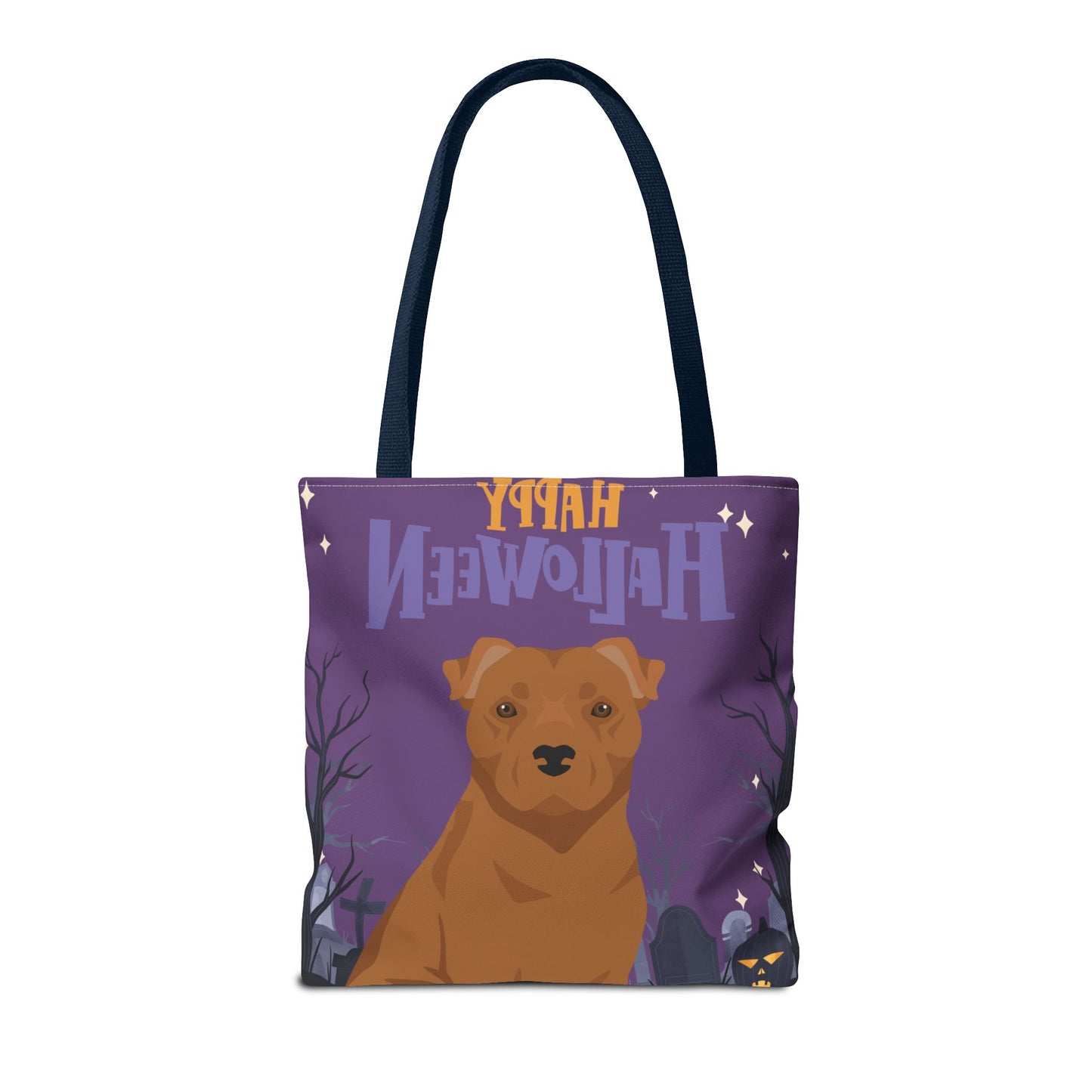 Staffordshire Bull Terrier Dog Happy Halloween Tote Bag 16x16
