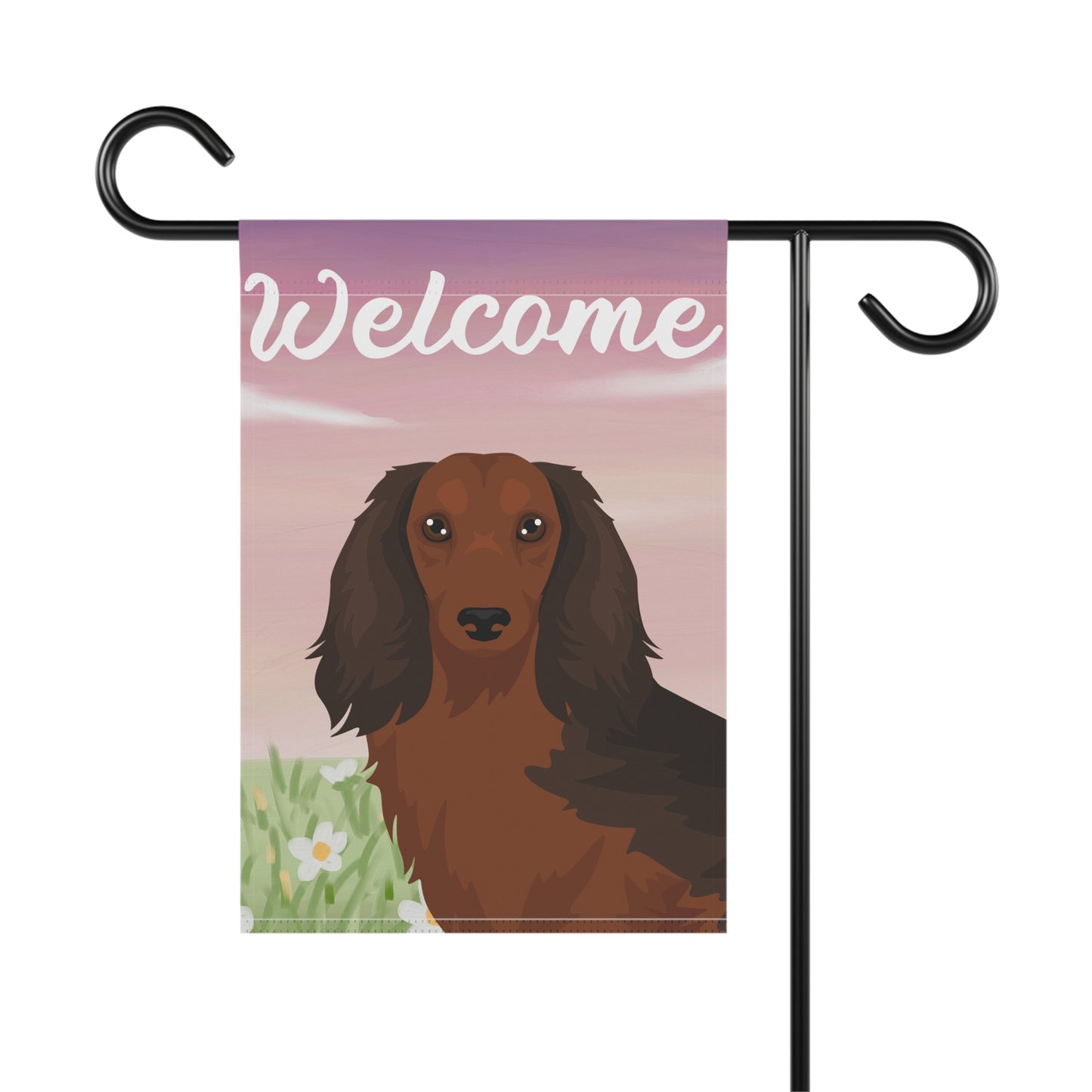 Dachshund Dog Welcome Garden Flag