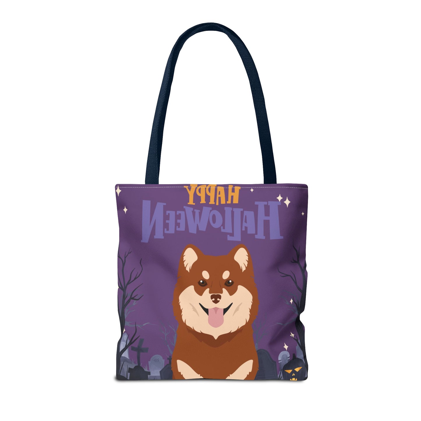 Finnish Lapphund Dog Happy Halloween Tote Bag 16x16