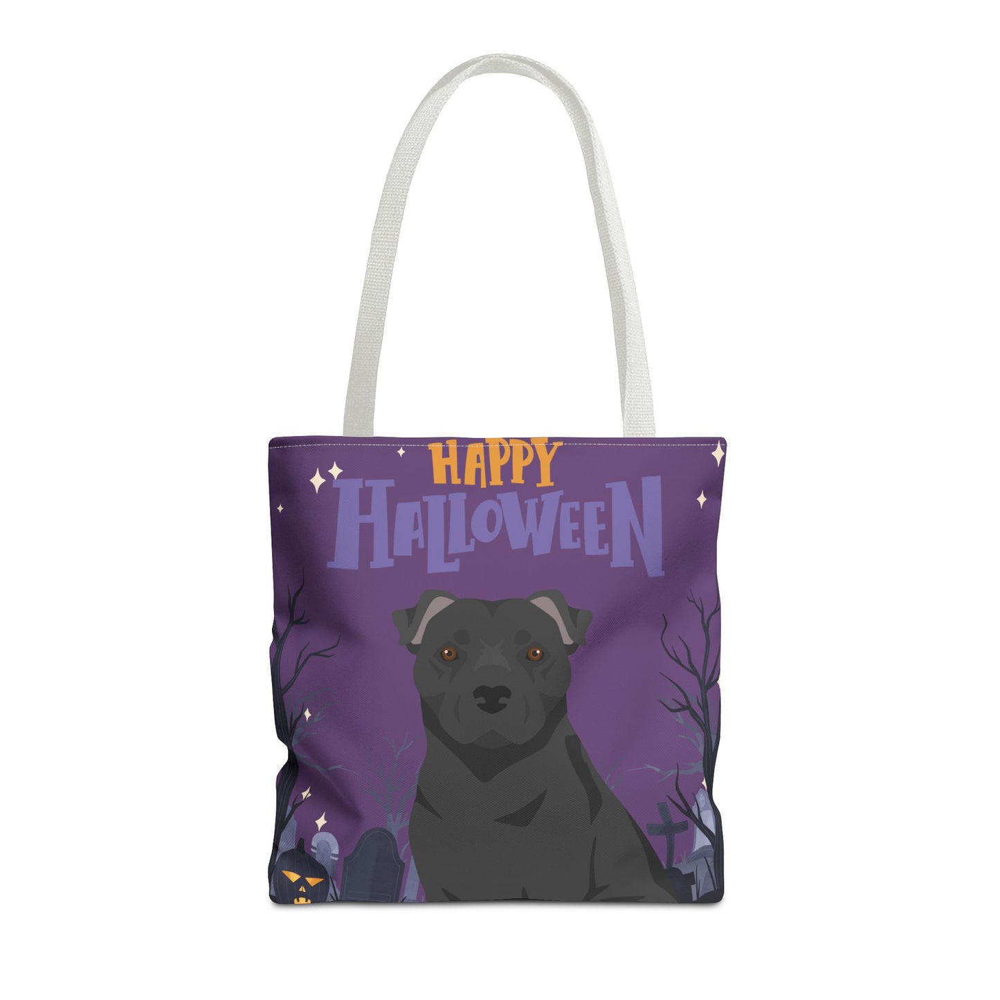 Staffordshire Bull Terrier Dog Happy Halloween Tote Bag 16x16