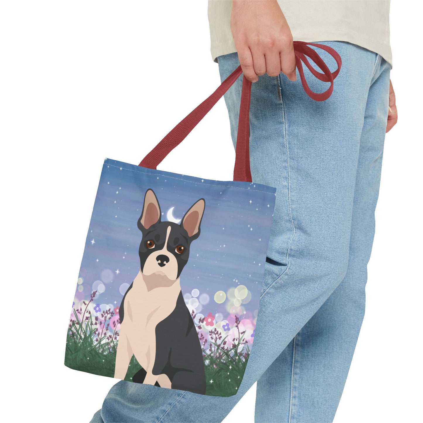 Boston Terrier Dog Tote Bag 13x13