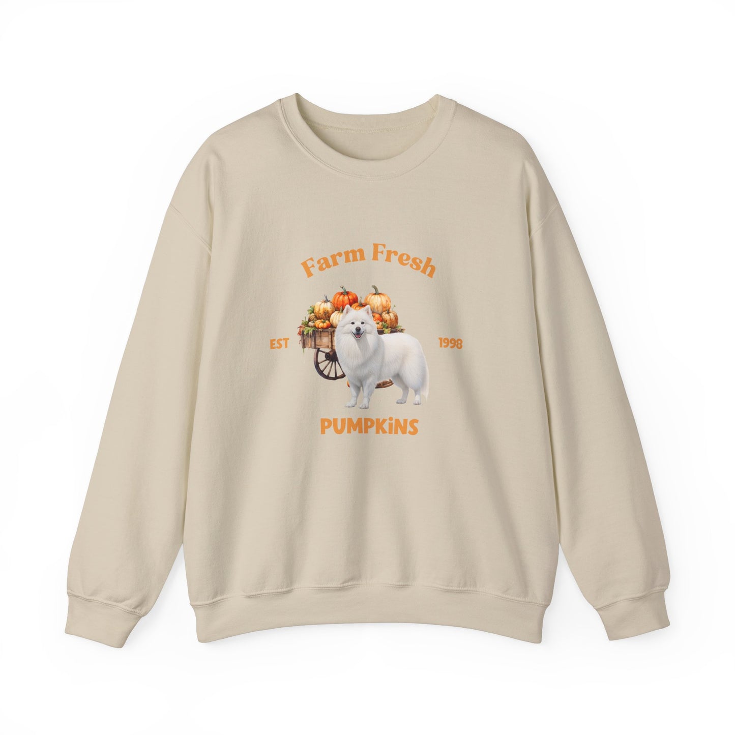 American Eskimo Dog Fall Unisex Heavy Blend Crewneck Sweatshirt