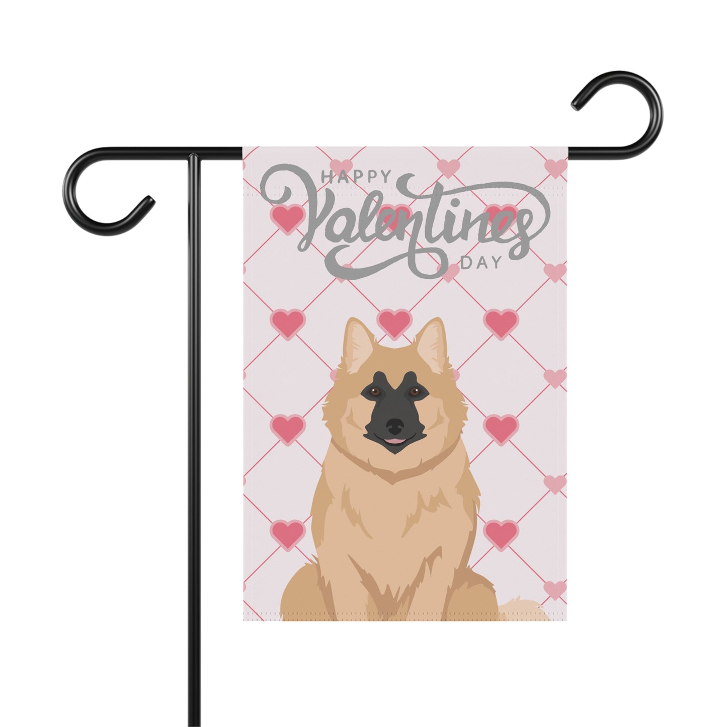 Icelandic Sheepdog Dog Valentines Day Garden Flag