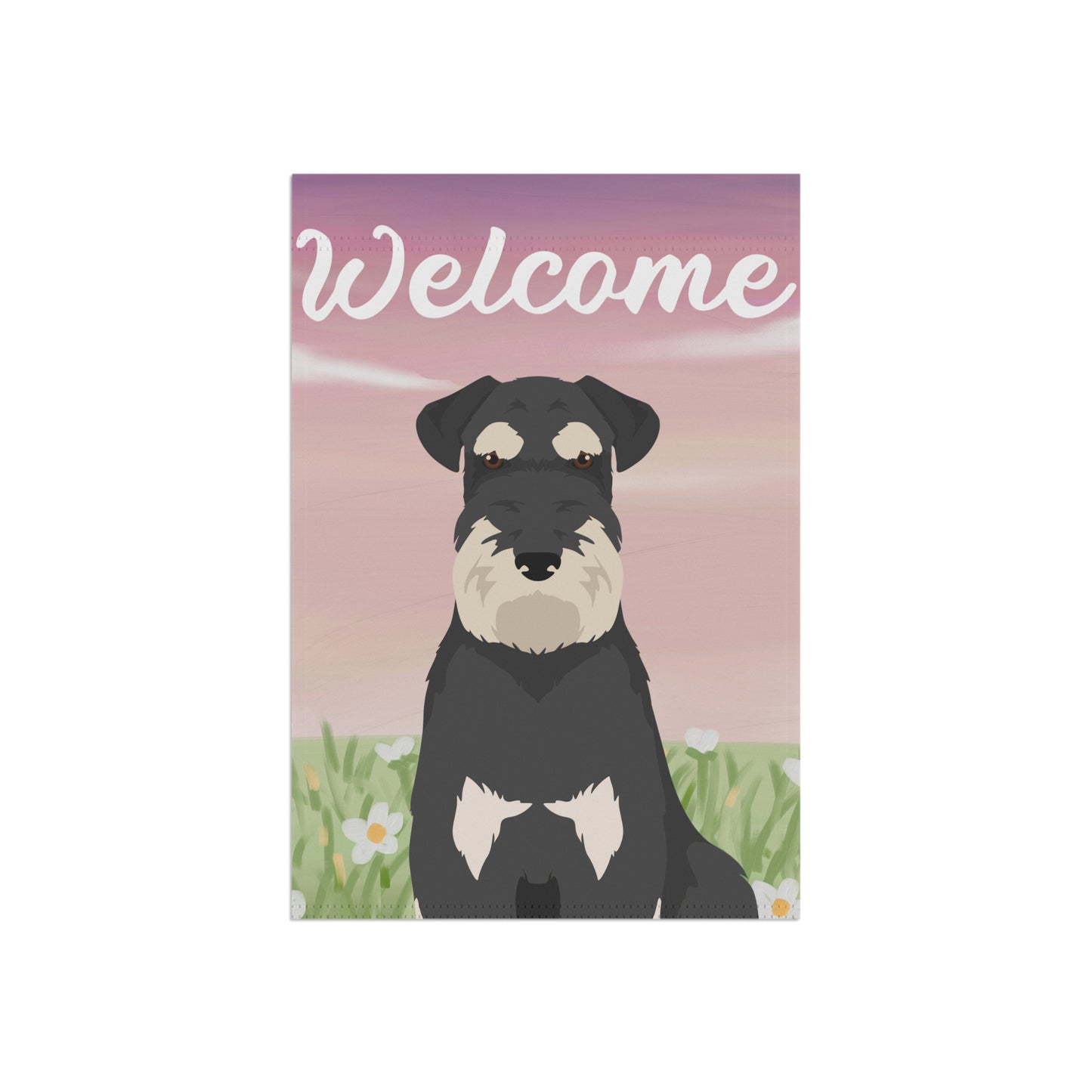 Schnauzer Dog Welcome Garden Flag