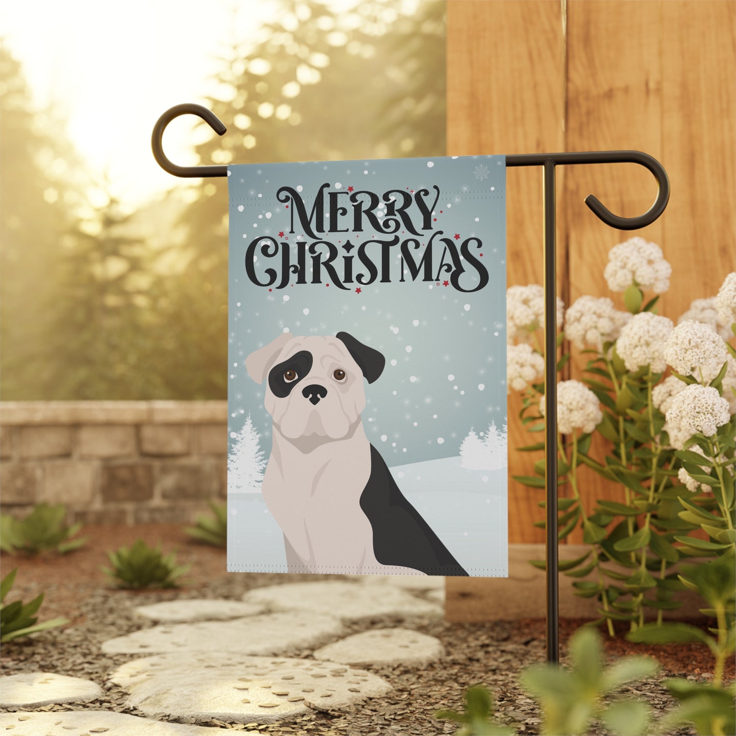 American Bulldog Dog Garden Flag