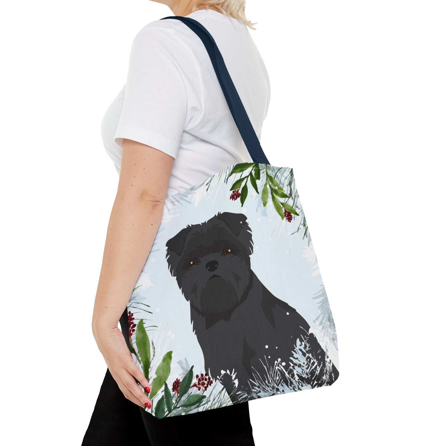 Affenpinscher Dog Christmas Holiday Tote Bag 16x16