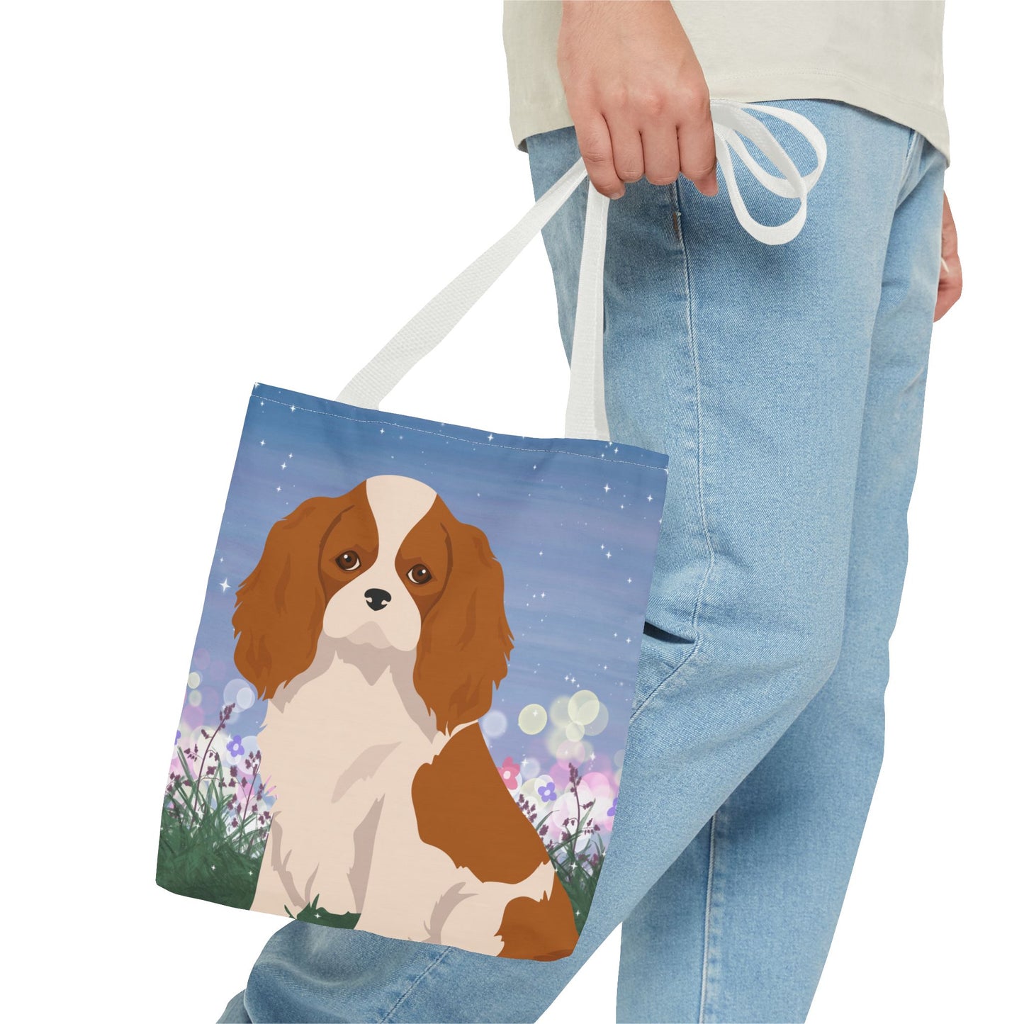 Cavalier King Charles Spaniel Dog Tote Bag 13x13