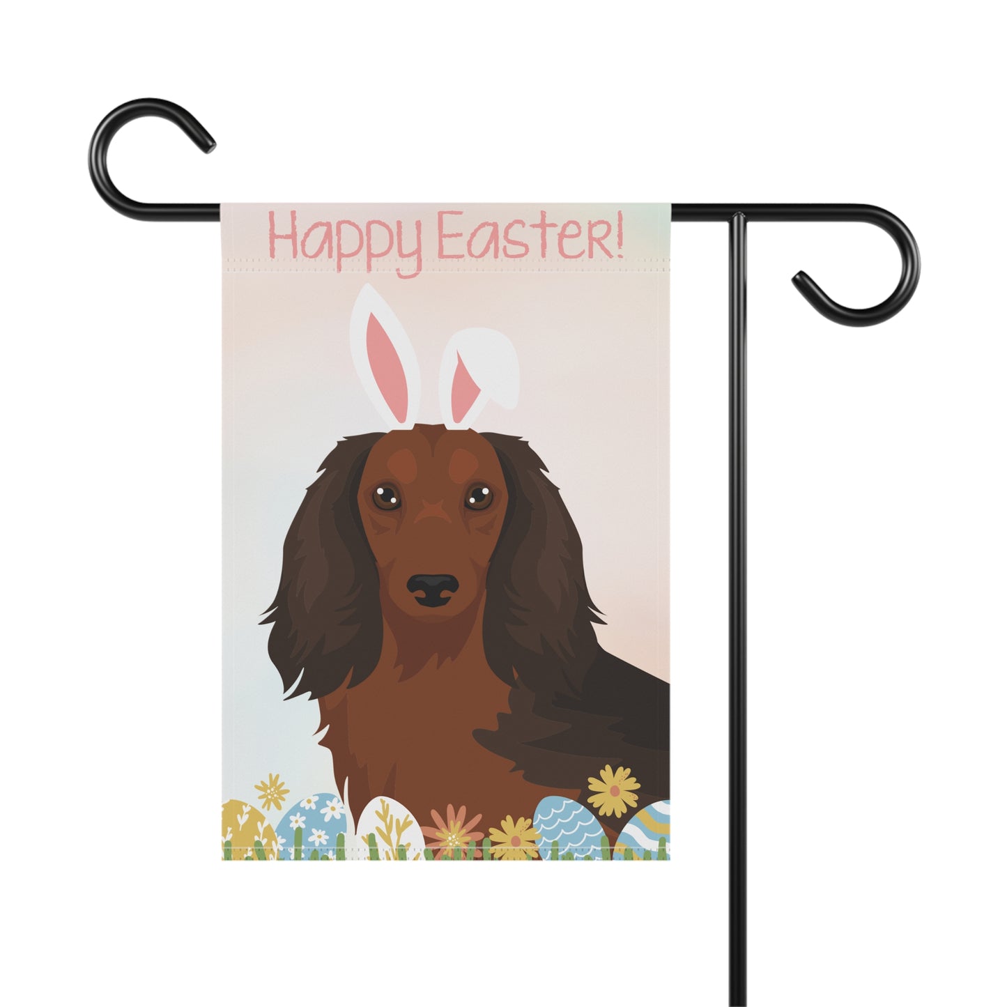 Dachshund Dog Happy Easter Garden Flag