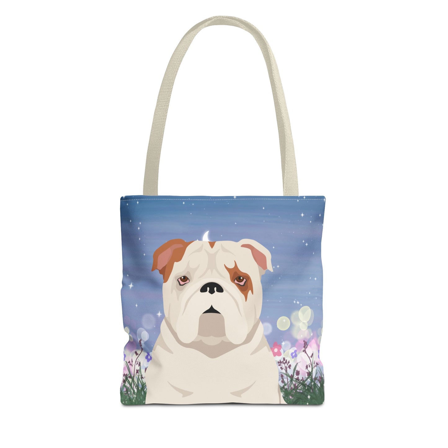 Bulldog Dog Tote Bag 13x13