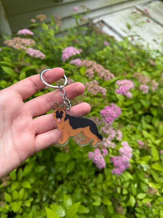 German Shepherd Dog 2.5in Acrylic Keychain