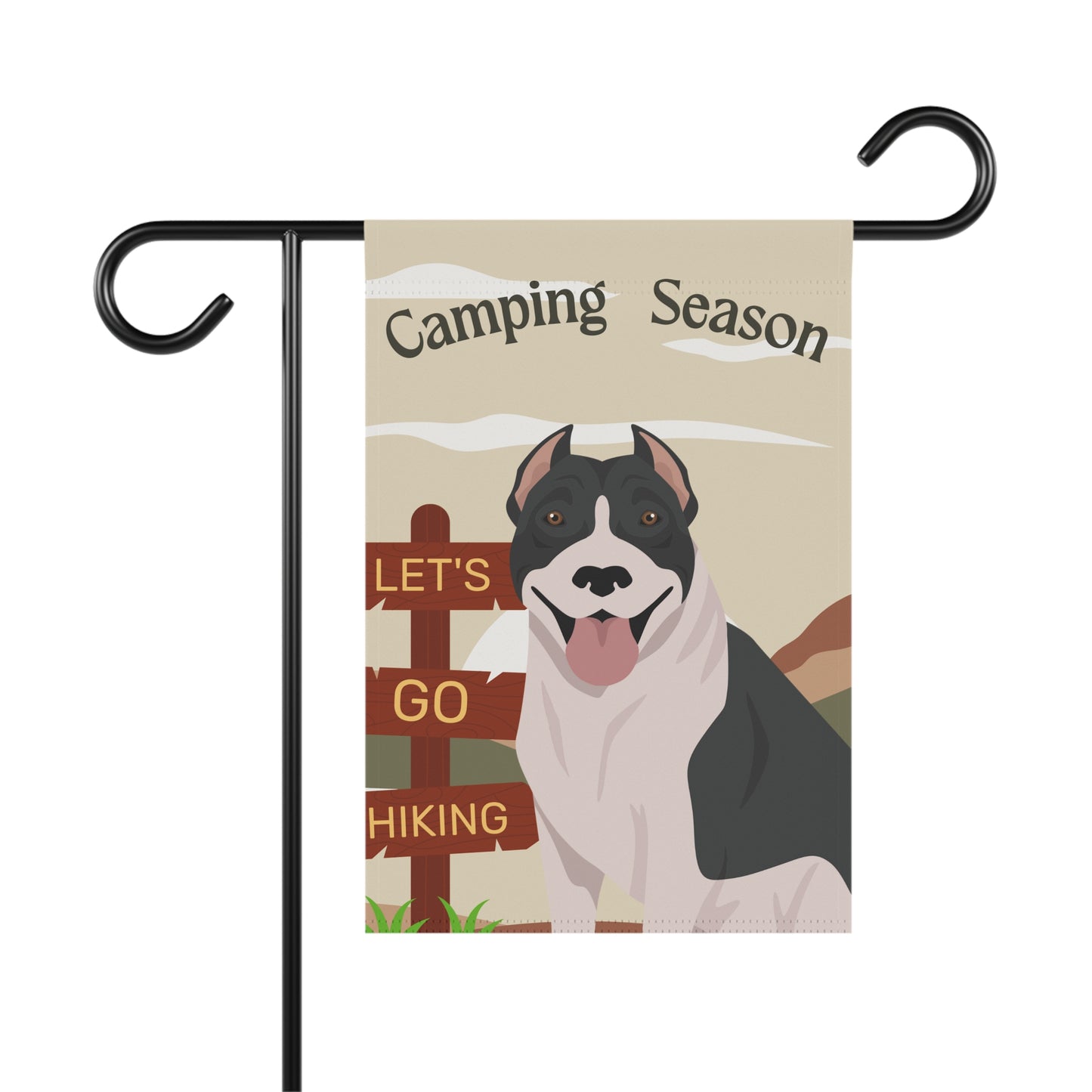Pit Bull Dog Camping Garden Flag