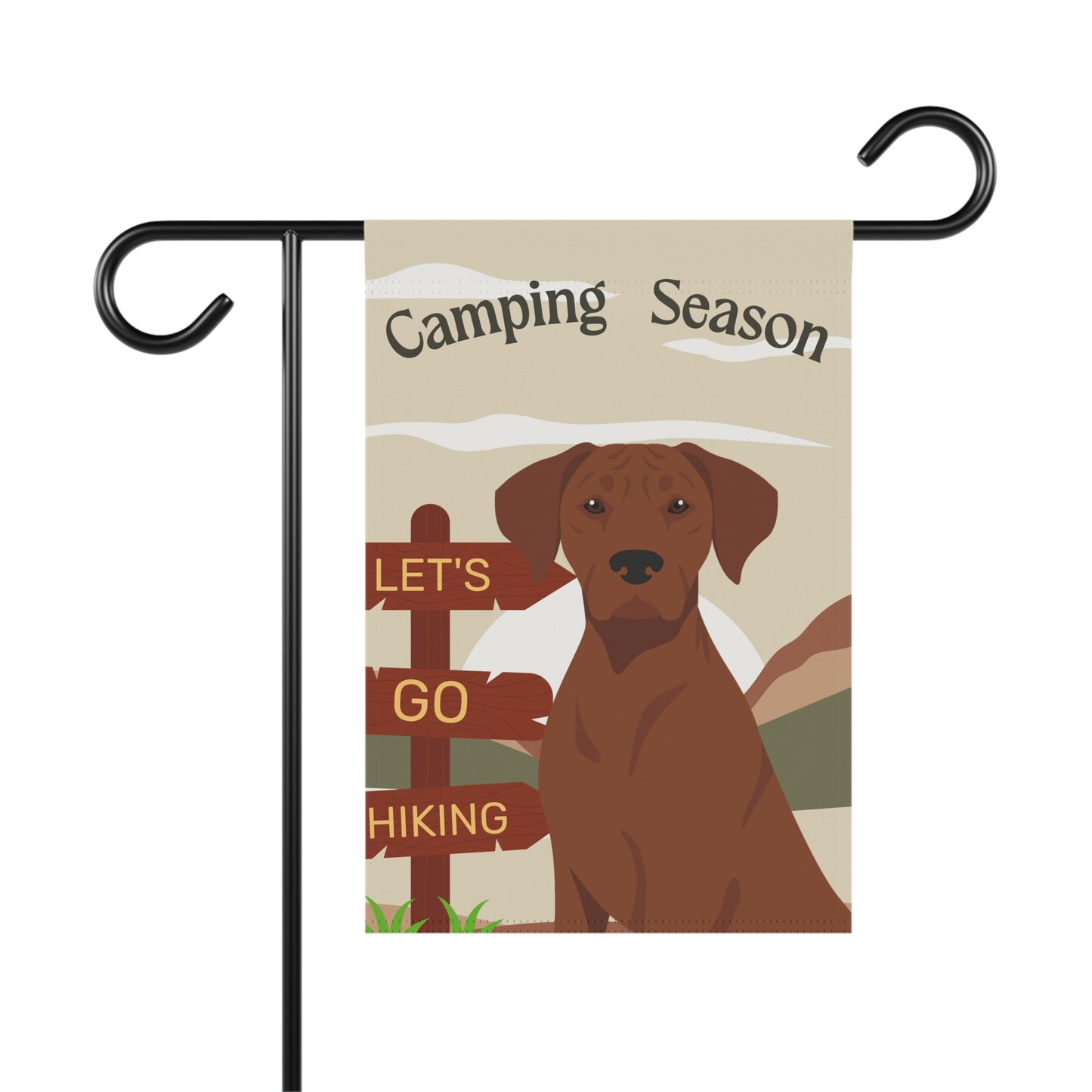 Rhodesian Ridgeback Dog Camping Garden Flag