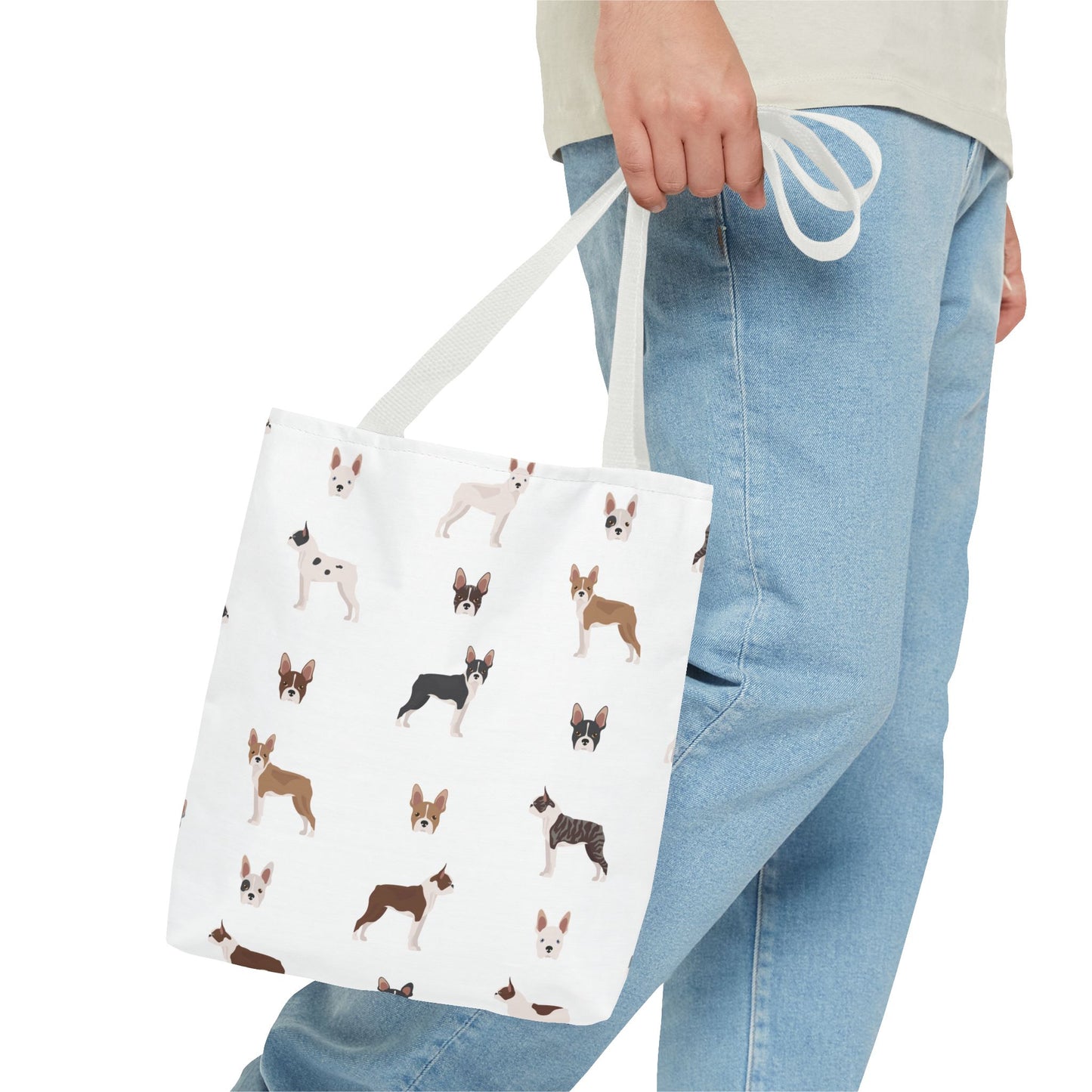 Boston Terrier Dog Tote Bag, Terrier Dog Mom Gift