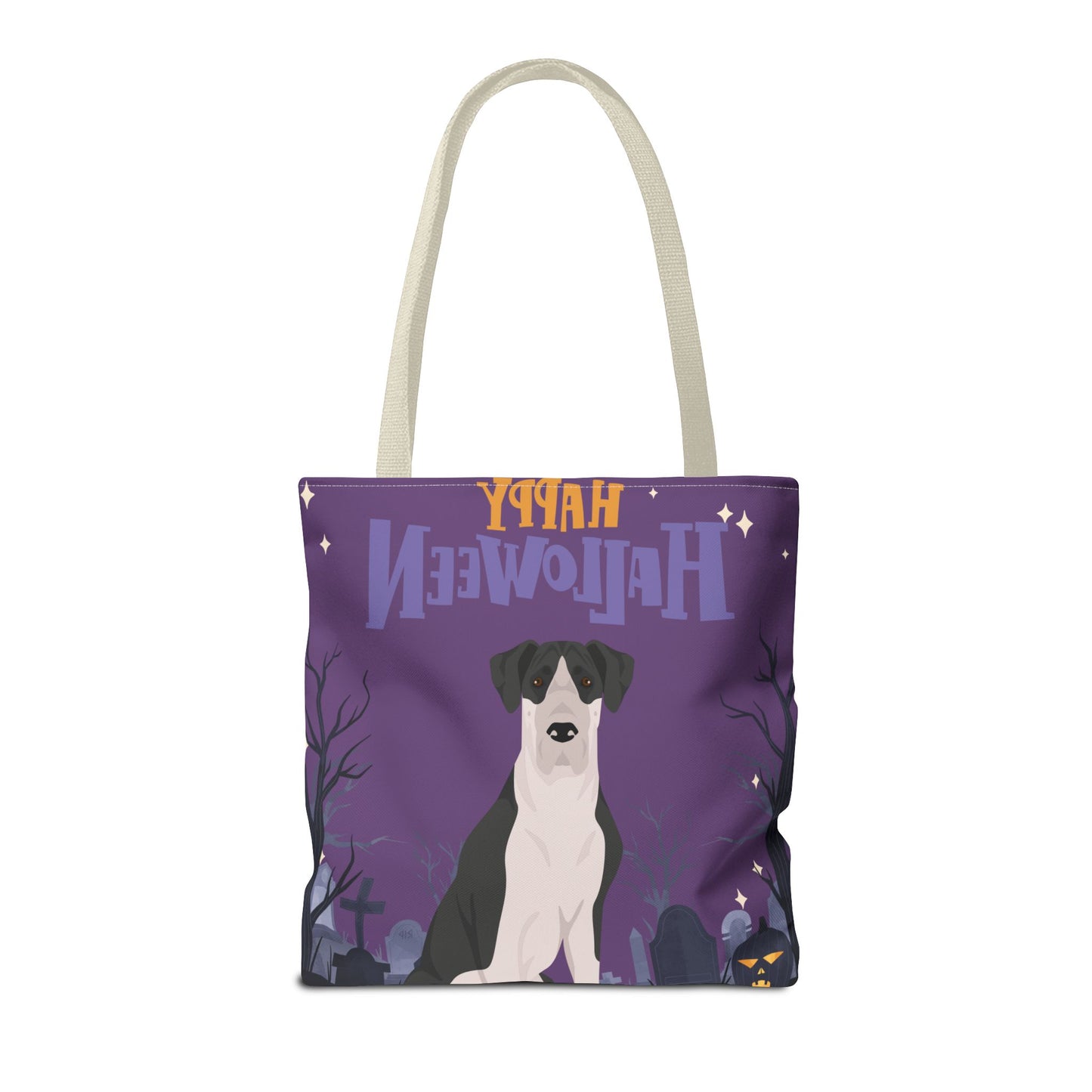 Great Dane Dog Happy Halloween Tote Bag 16x16