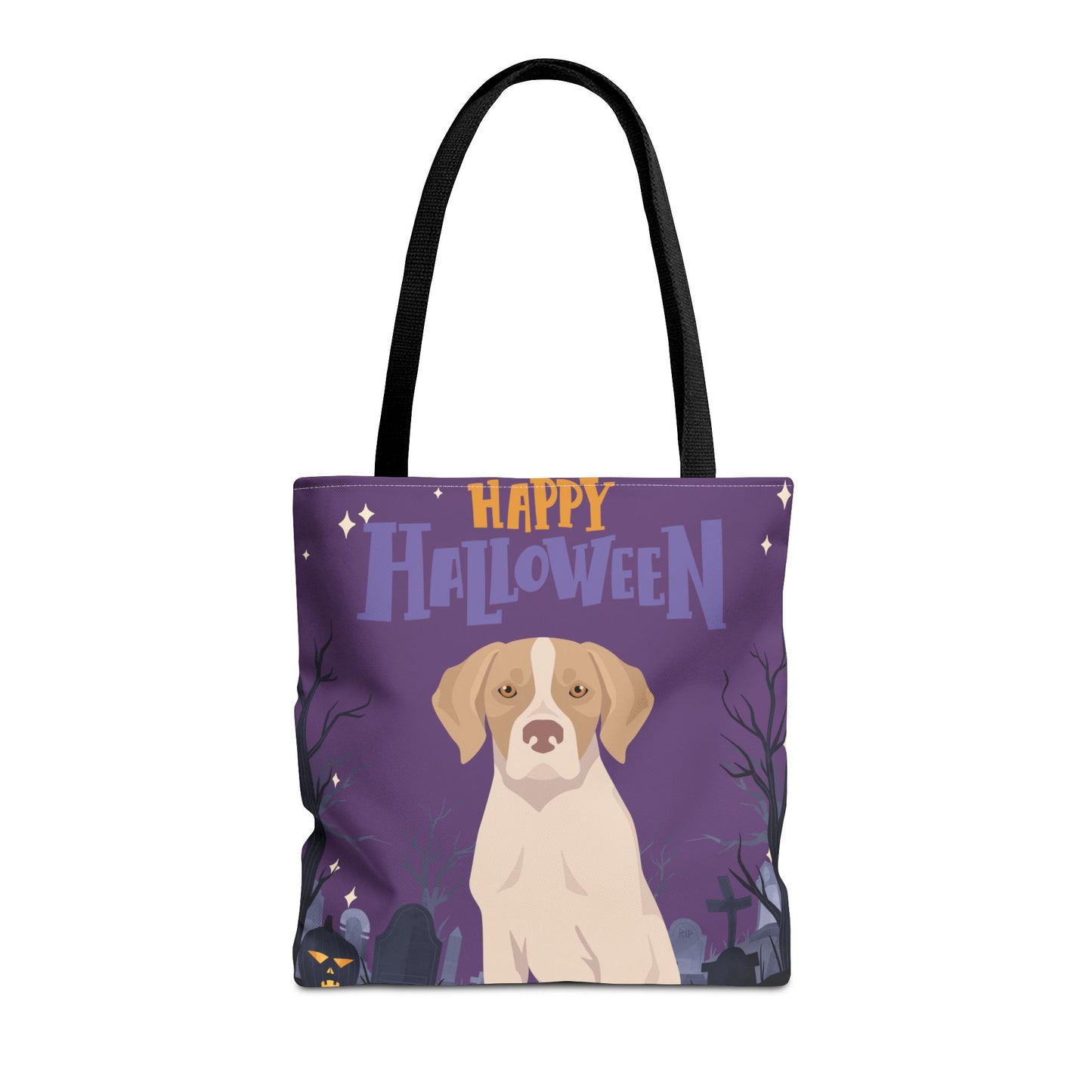 Pointer Dog Happy Halloween Tote Bag 16x16