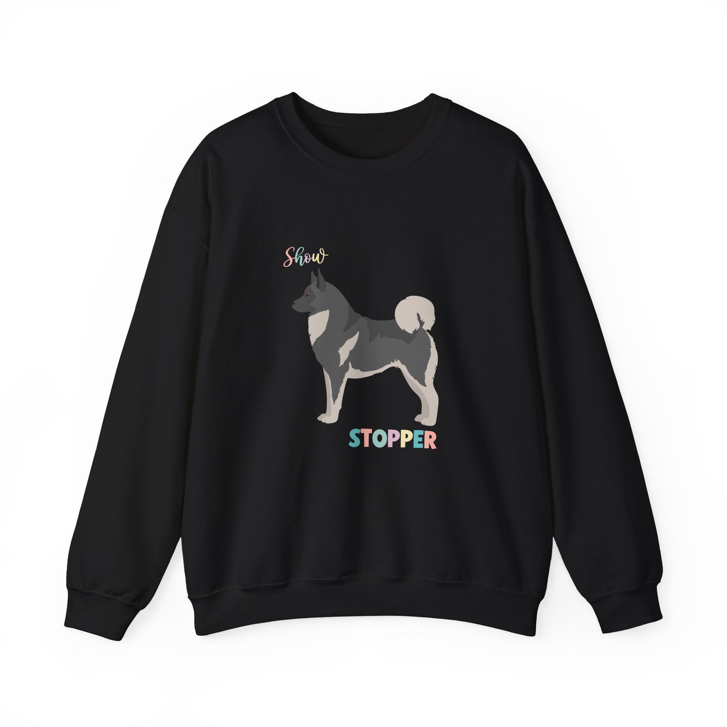 Norwegian Elkhound Dog Unisex Heavy Blend Crewneck Sweatshirt