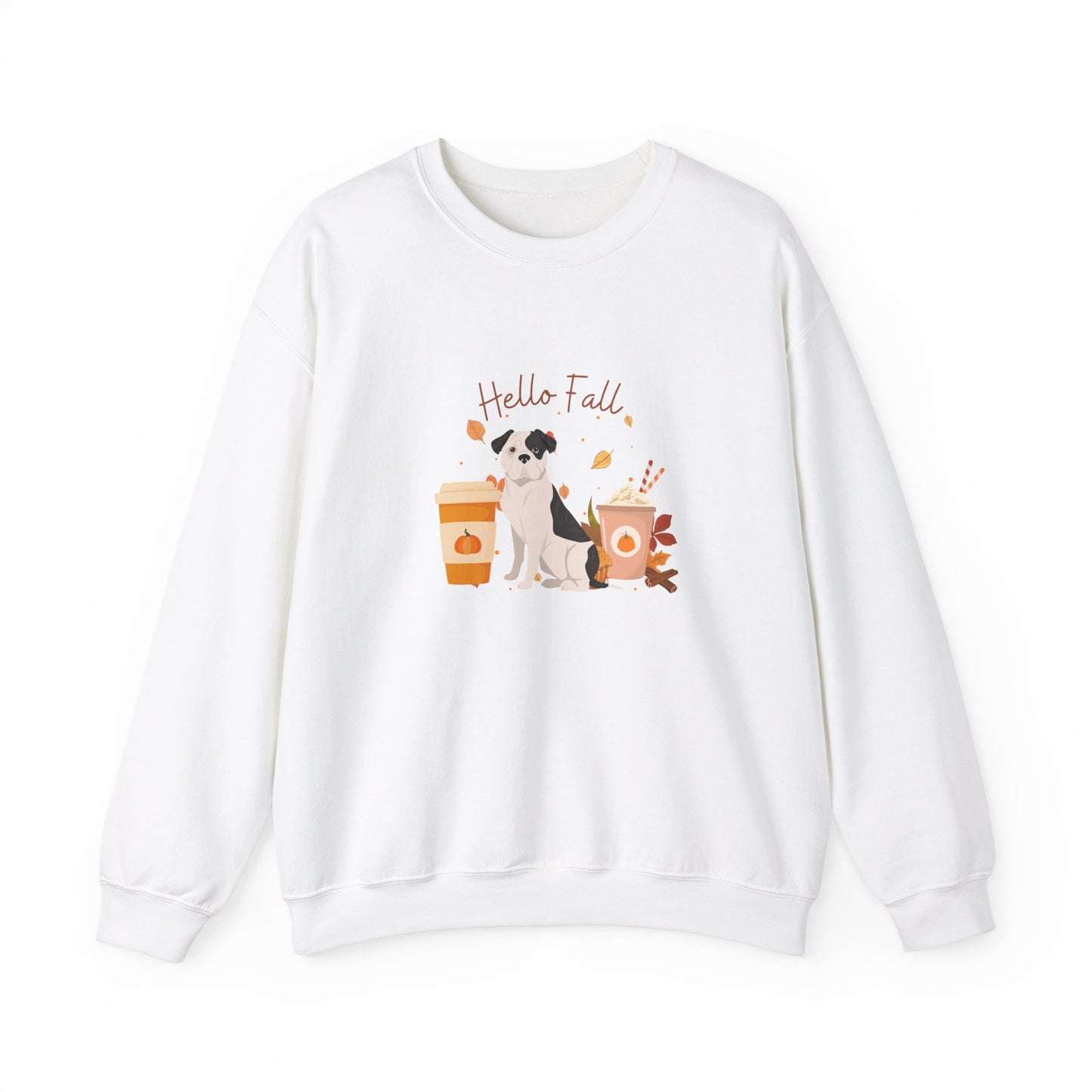 American Bulldog Dog Fall Unisex Heavy Blend Crewneck Sweatshirt