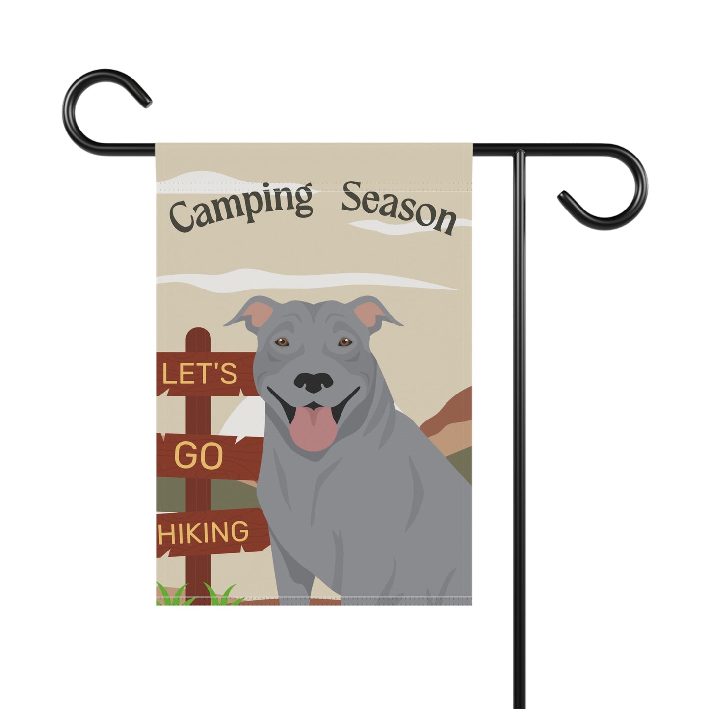 Pit Bull Dog Camping Garden Flag
