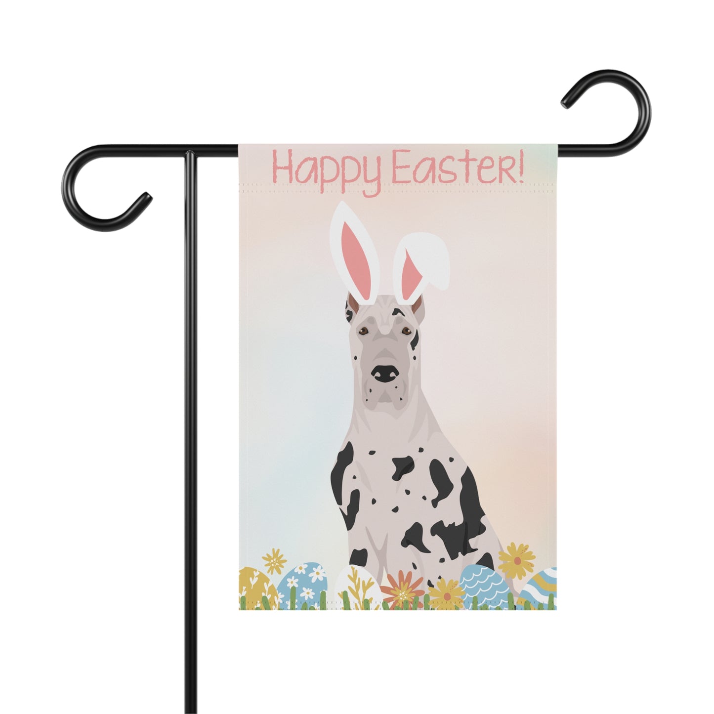 Great Dane Dog Happy Easter Garden Flag