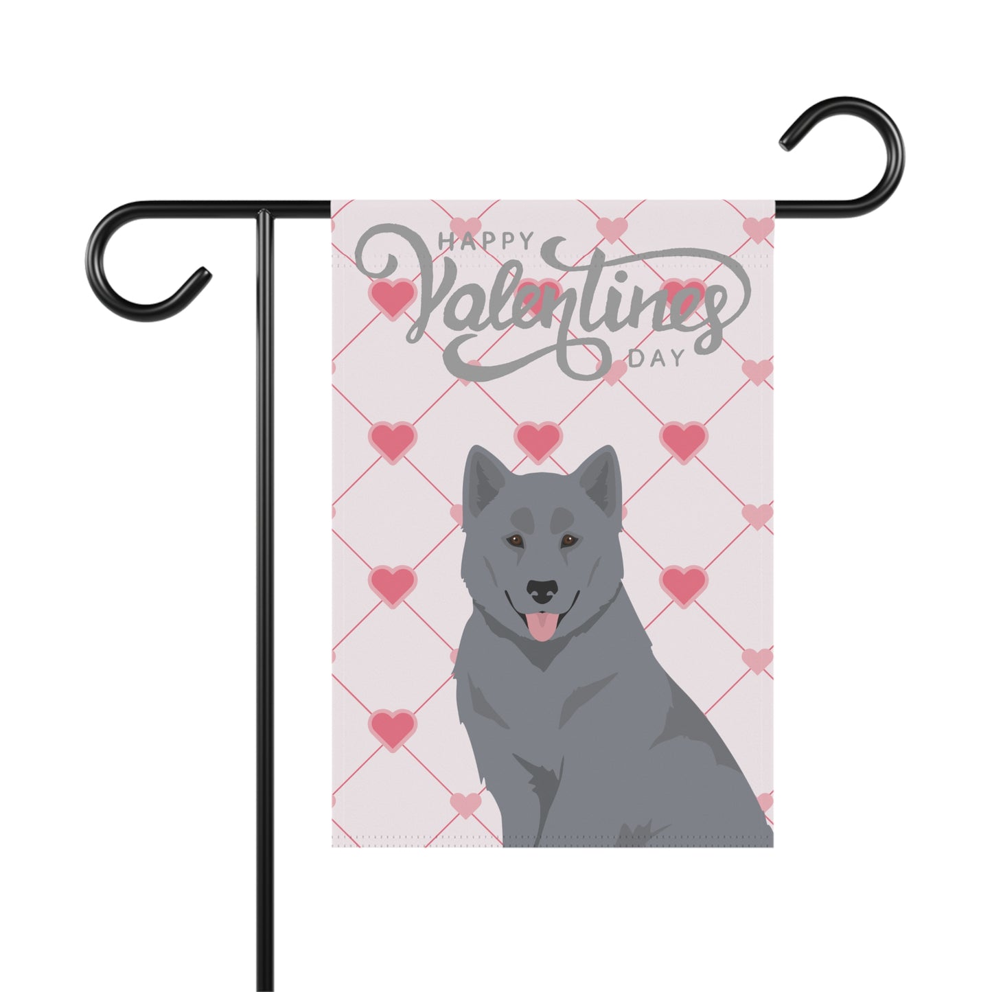 Canadian Inuit Dog Valentines Day Garden Flag