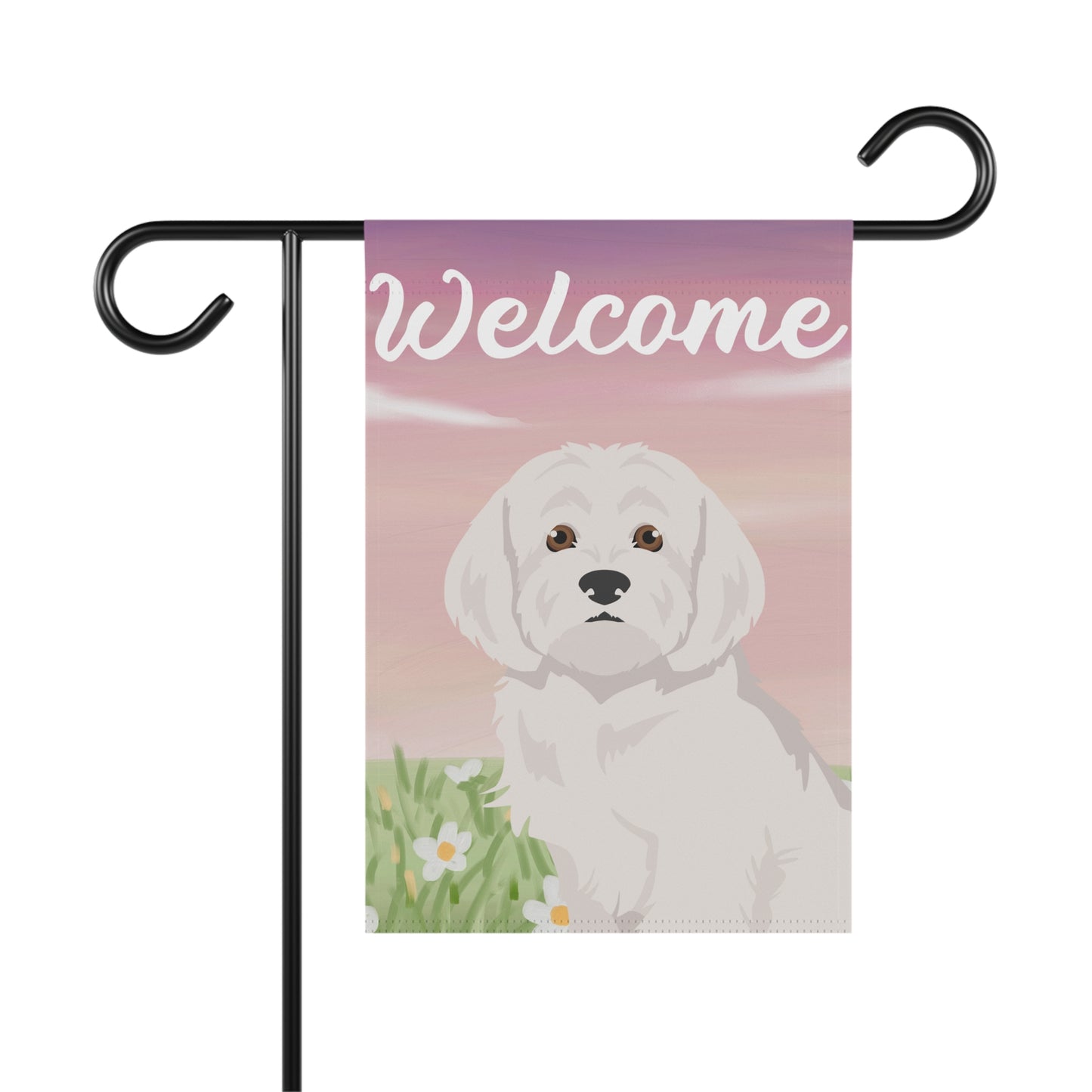 Maltses Dog Welcome Garden Flag