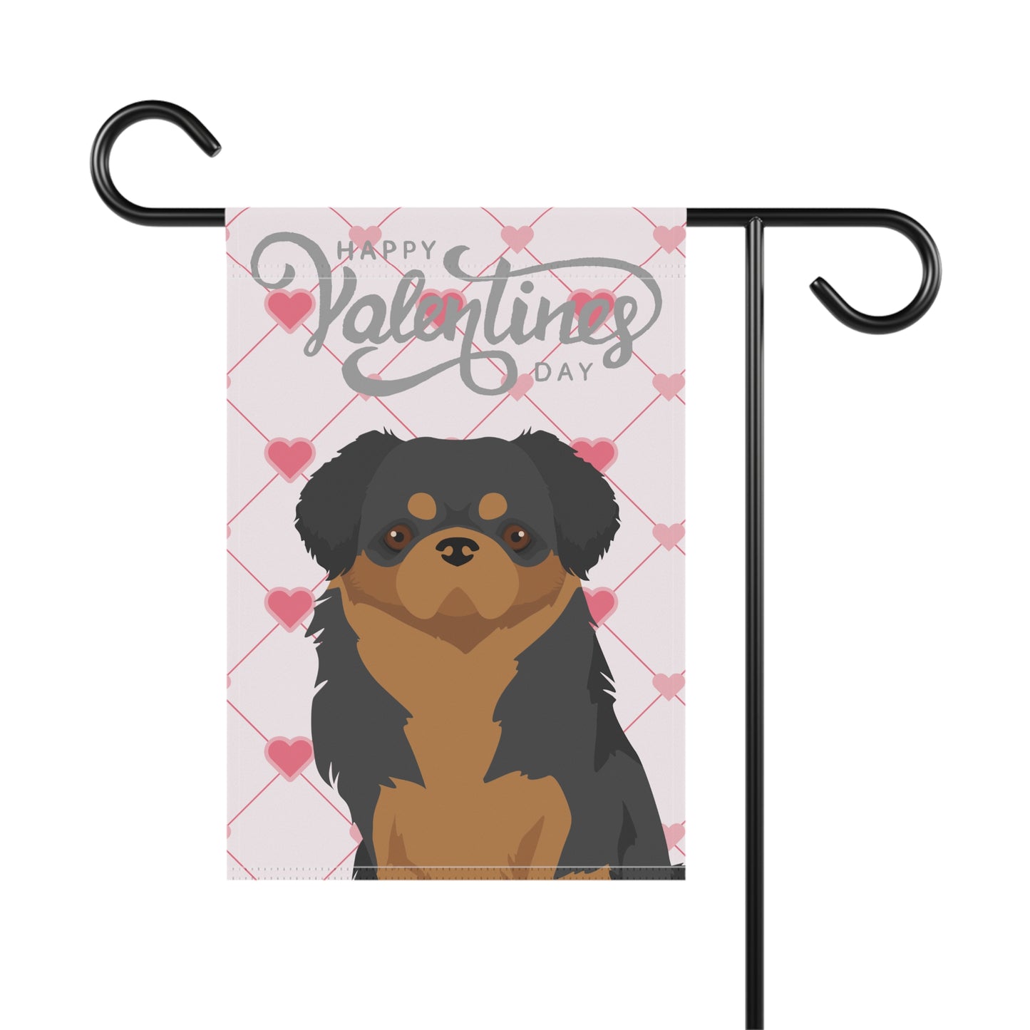 Tibetan Spaniel Dog Valentines Day Garden Flag