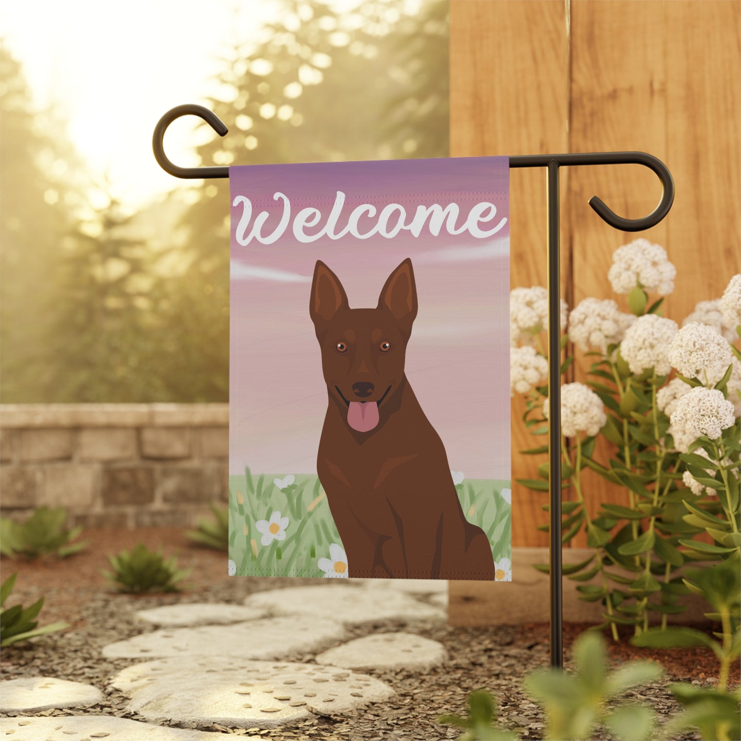 Australian Kelpie Dog Welcome Garden Flag