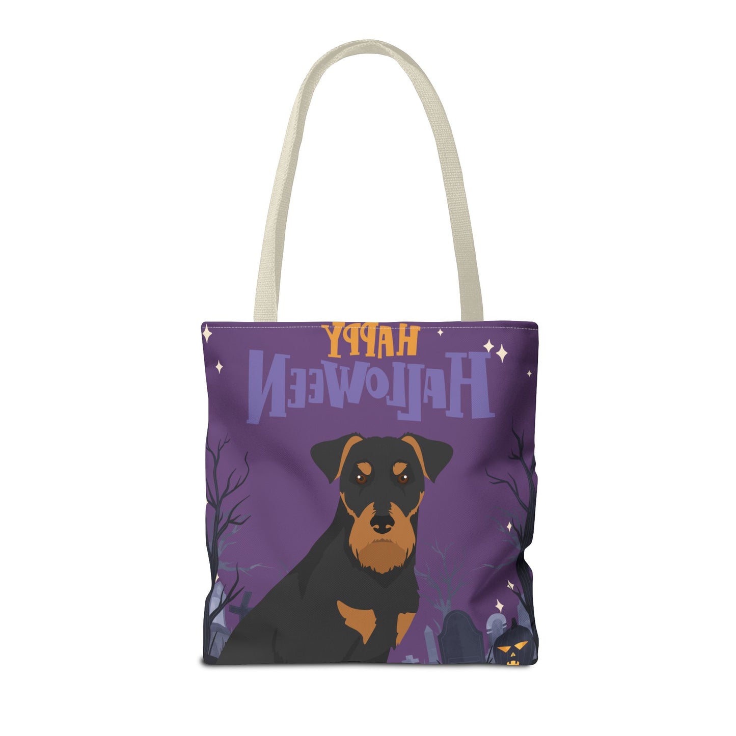 Jadgterrier Dog Happy Halloween Tote Bag 16x16